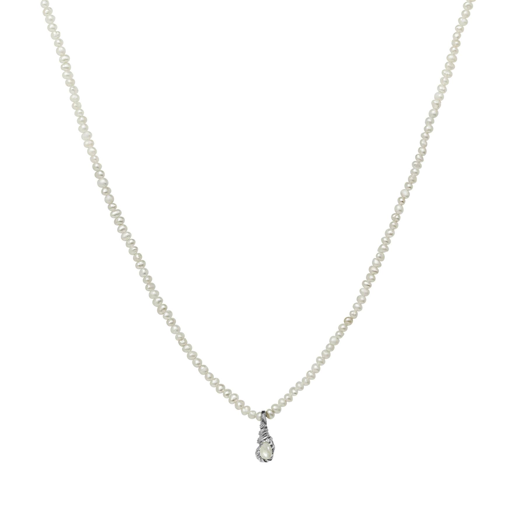 Aqua Necklace fra Maanesten i Sølv Sterling 925|Freshwater Pearl