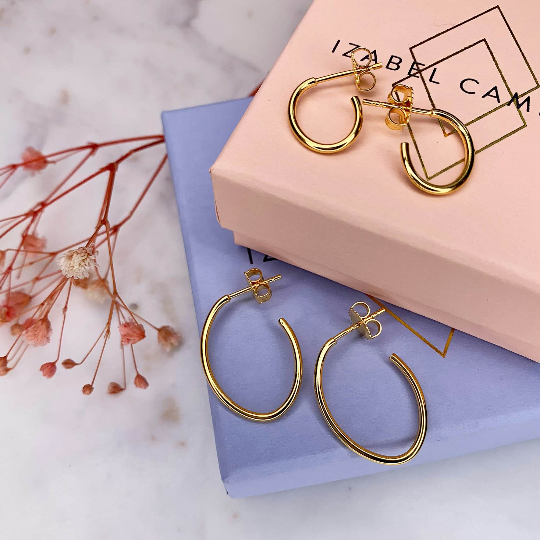 Endless Earrings from Izabel Camille in Goldplated-Silver Sterling 925