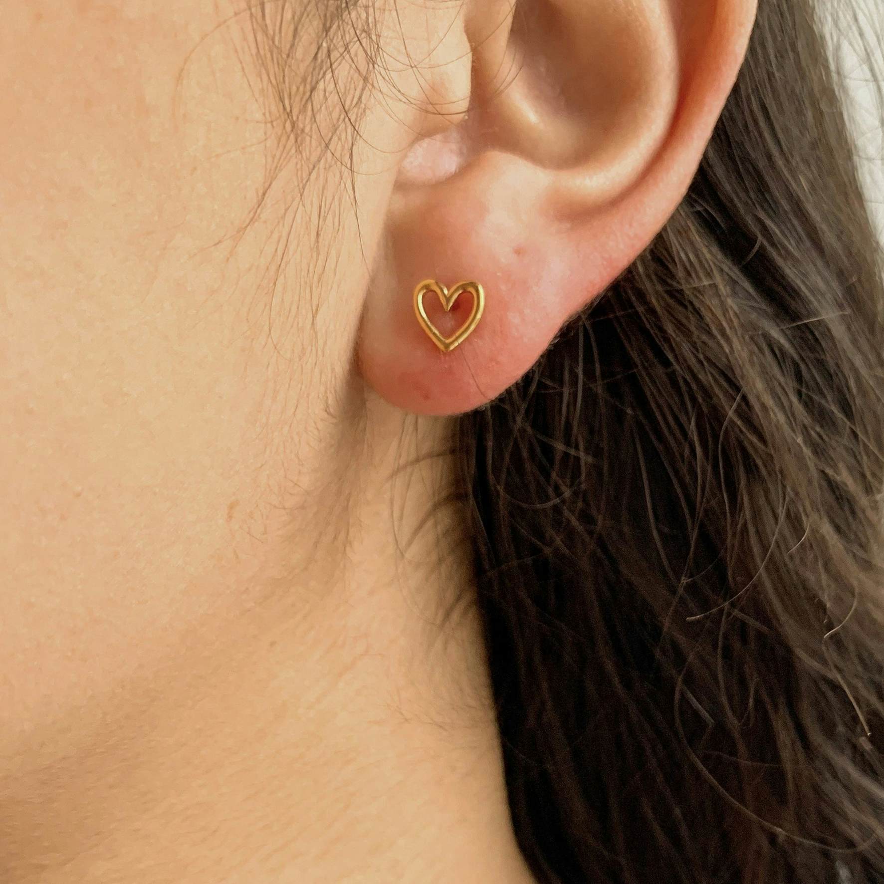 Love Charity Earsticks from Izabel Camille in Goldplated-Silver Sterling 925