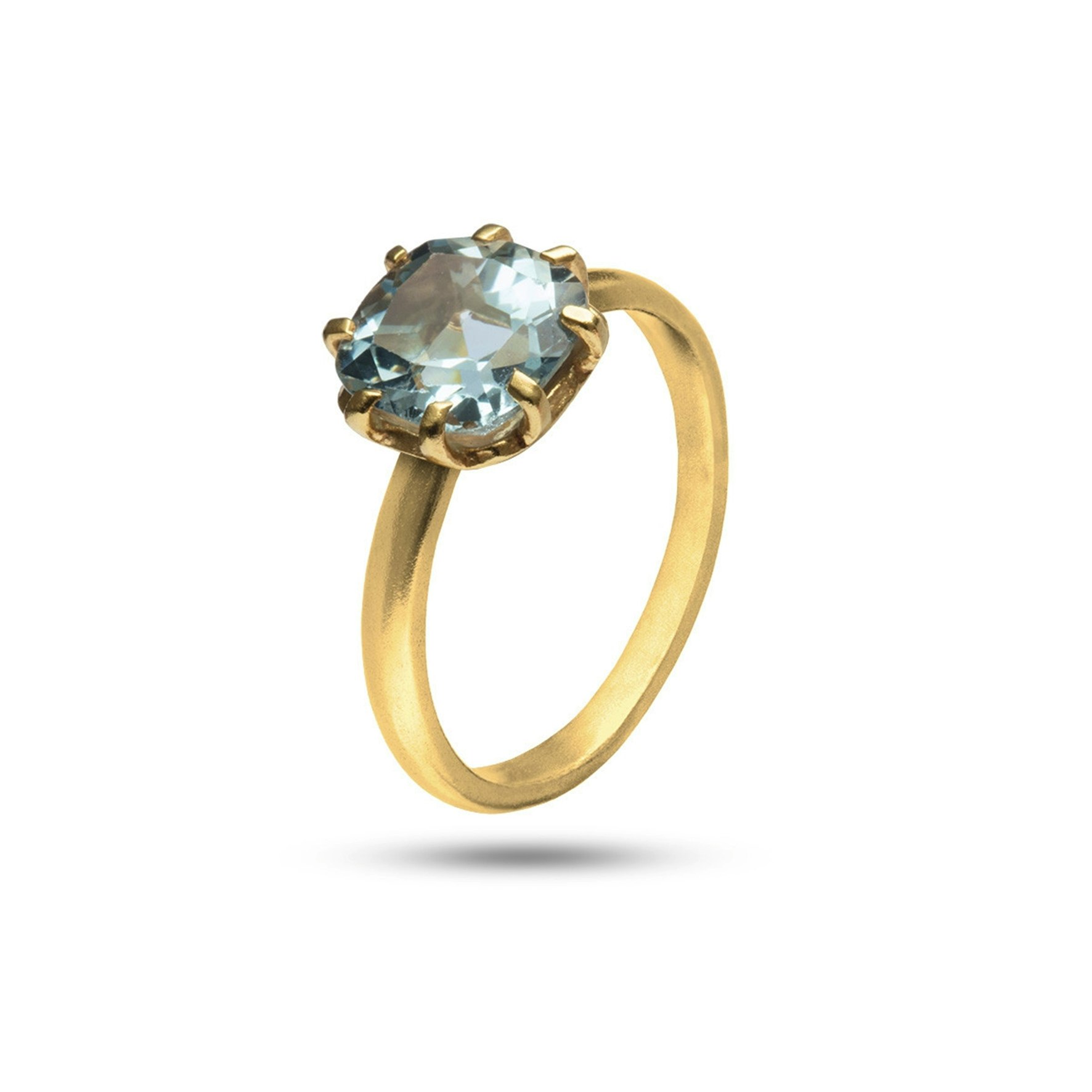 Gem Candy Ring Topaz from Carré in Goldplated-Silver Sterling 925
