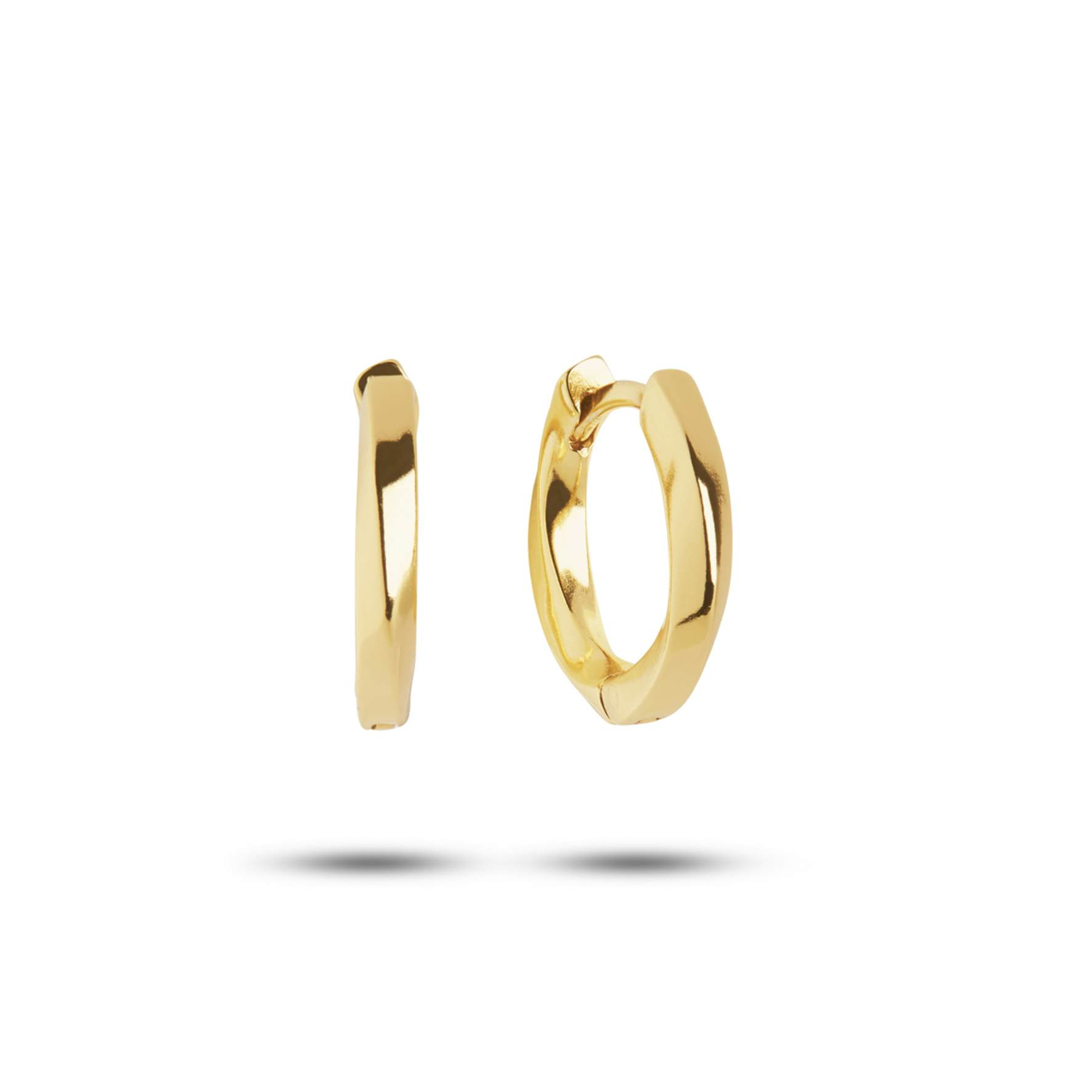 Classic Twist Hoops from Carré in Goldplated-Silver Sterling 925