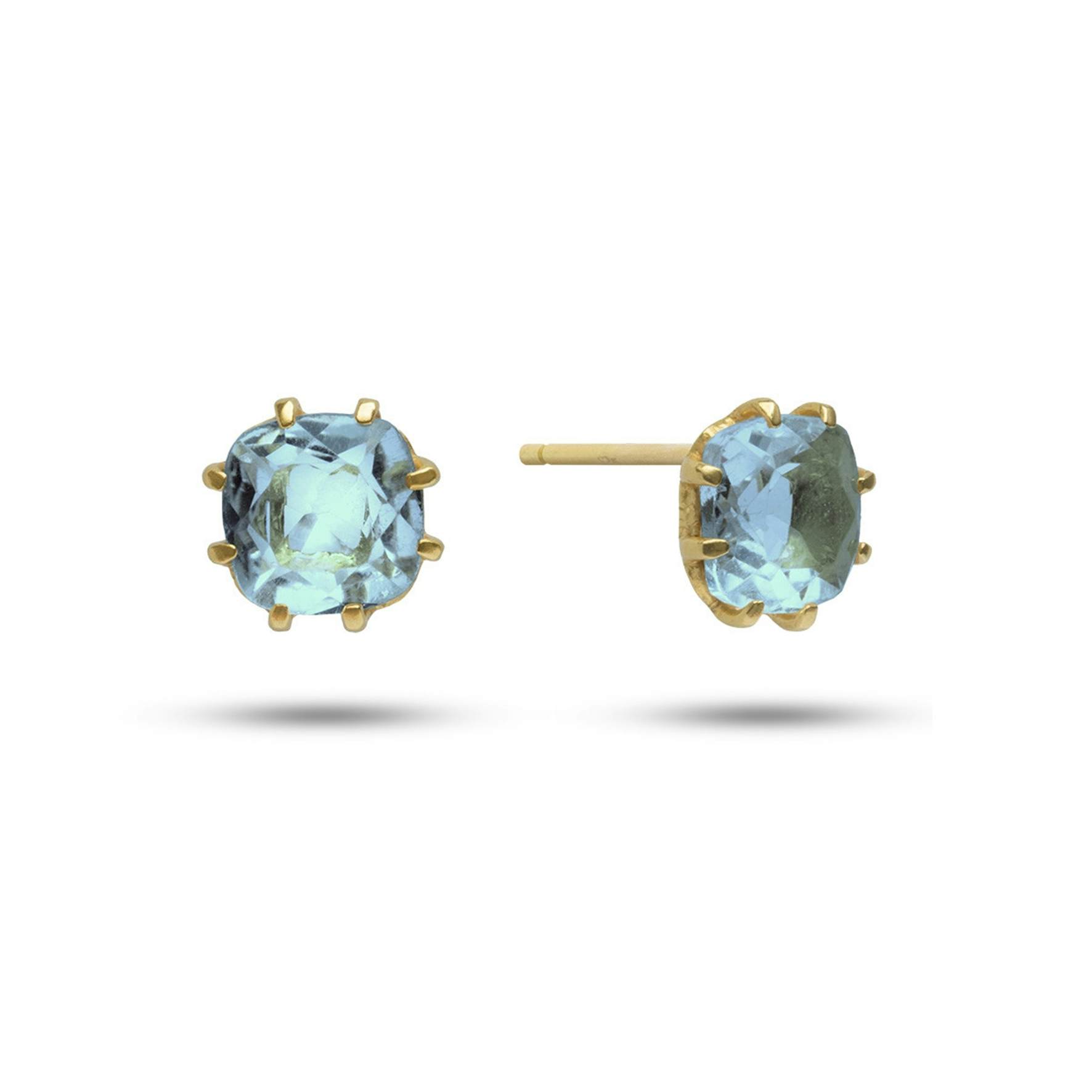 Gem Candy Earsticks Topaz from Carré in Goldplated-Silver Sterling 925|