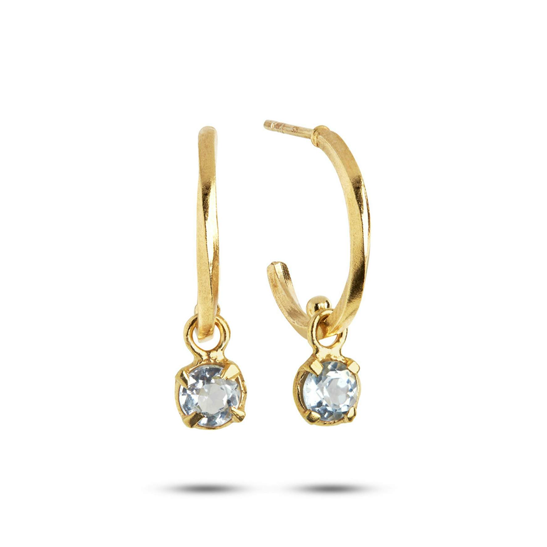 Aqua Hoops Topaz from Carré in Goldplated-Silver Sterling 925