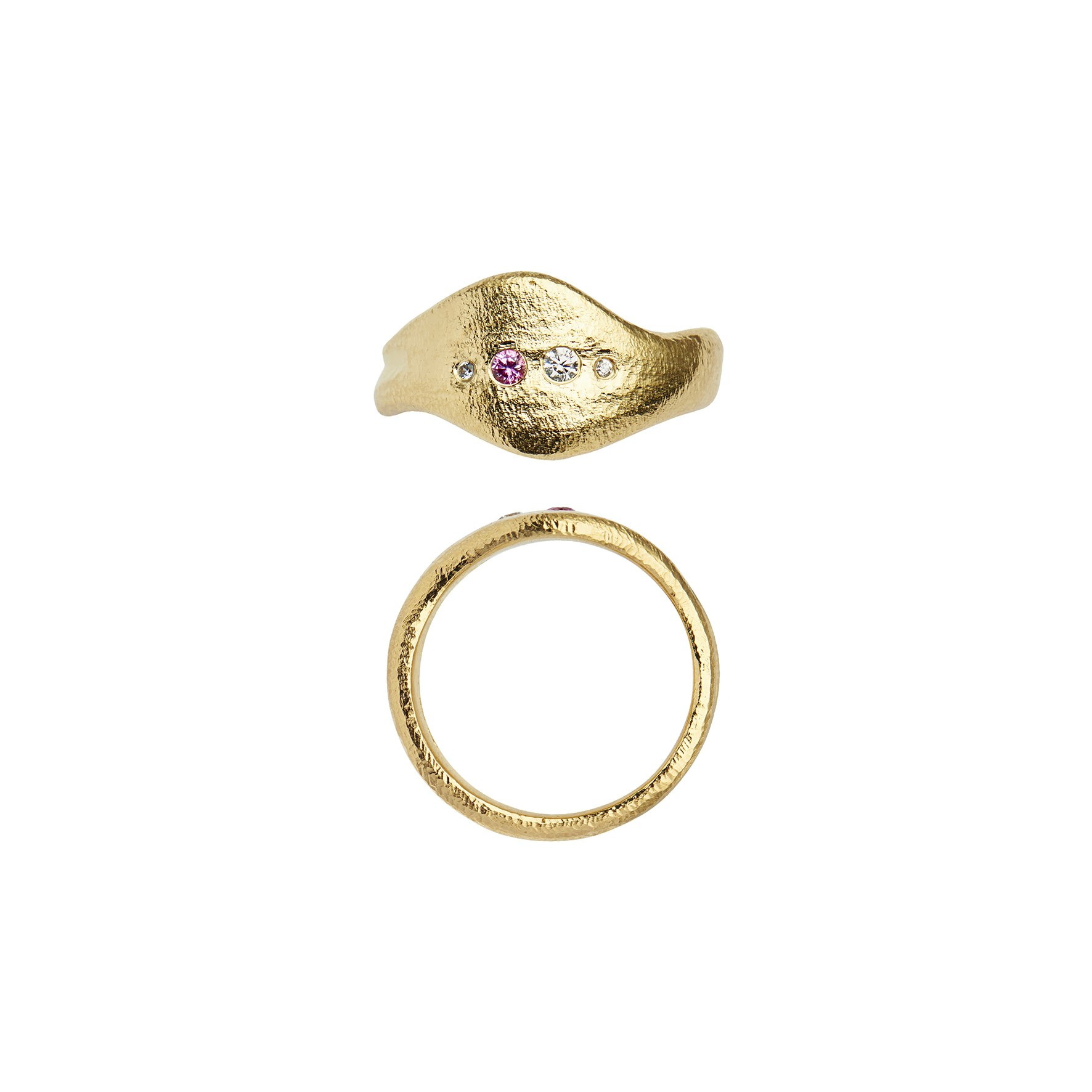 Ile De L'Amour Ring With Stones z STINE A Jewelry v Pozlacené stříbro sterling 925