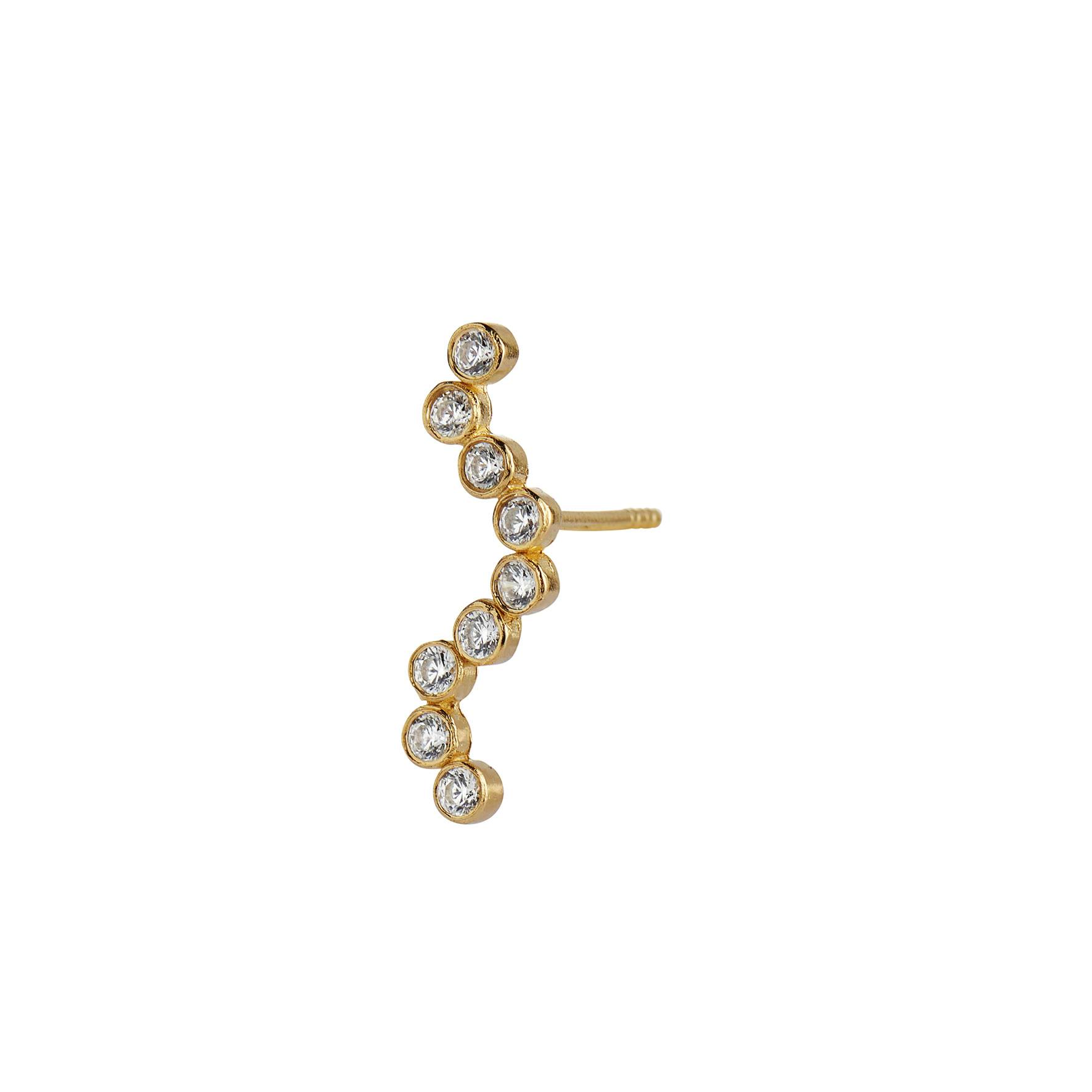 Midnight Sparkle Earring - Right von STINE A Jewelry in Vergoldet-Silber Sterling 925