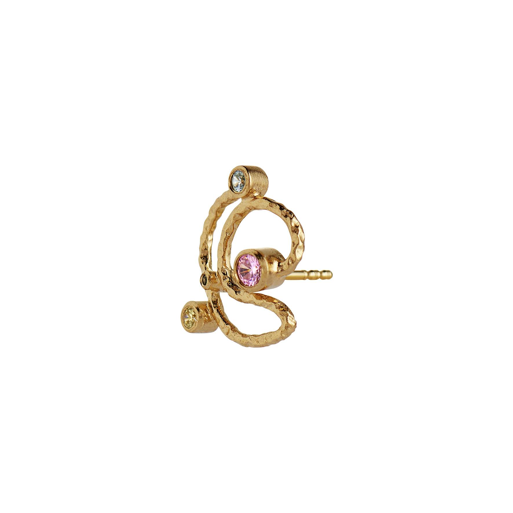 Twirly Candy Dots Earstick von STINE A Jewelry in Vergoldet-Silber Sterling 925