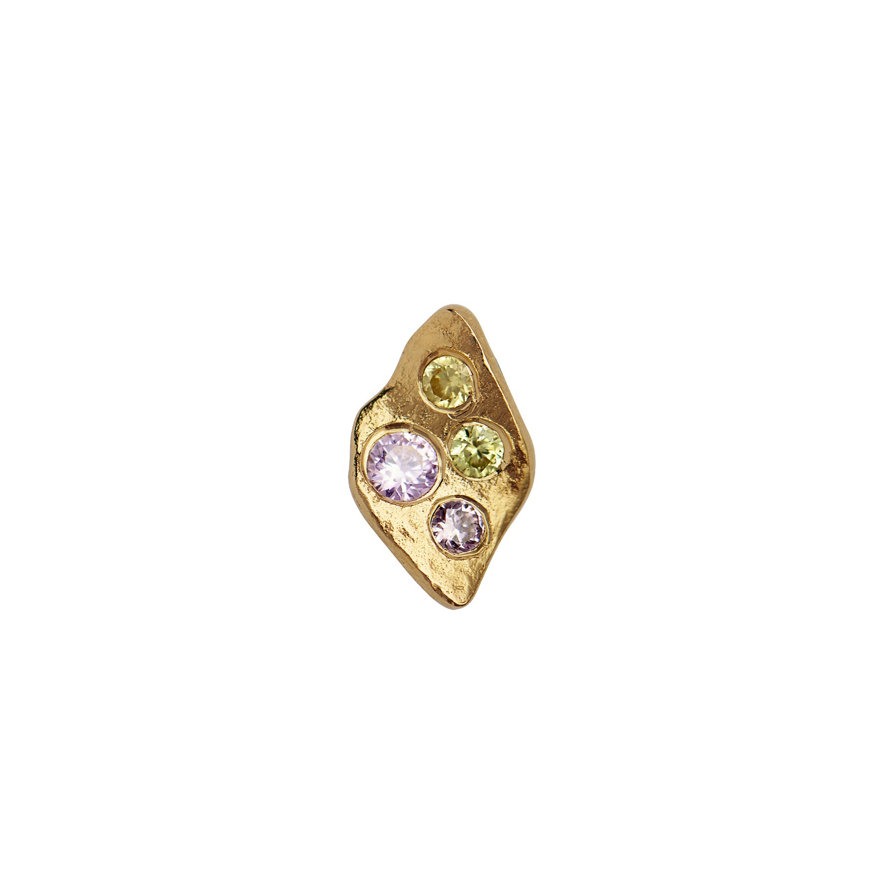 Petit Ile De L'Amour With Stones Earstick - Light Pink Sorbet fra STINE A Jewelry i Forgyldt-Sølv Sterling 925