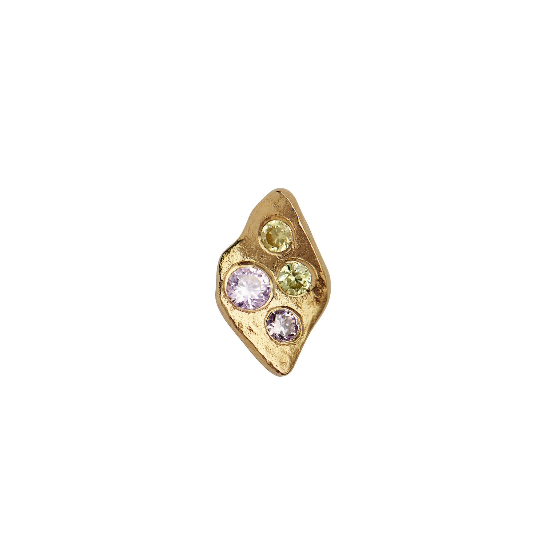 Petit Ile De L'Amour With Stones Earstick - Light Pink Sorbet von STINE A Jewelry in Vergoldet-Silber Sterling 925