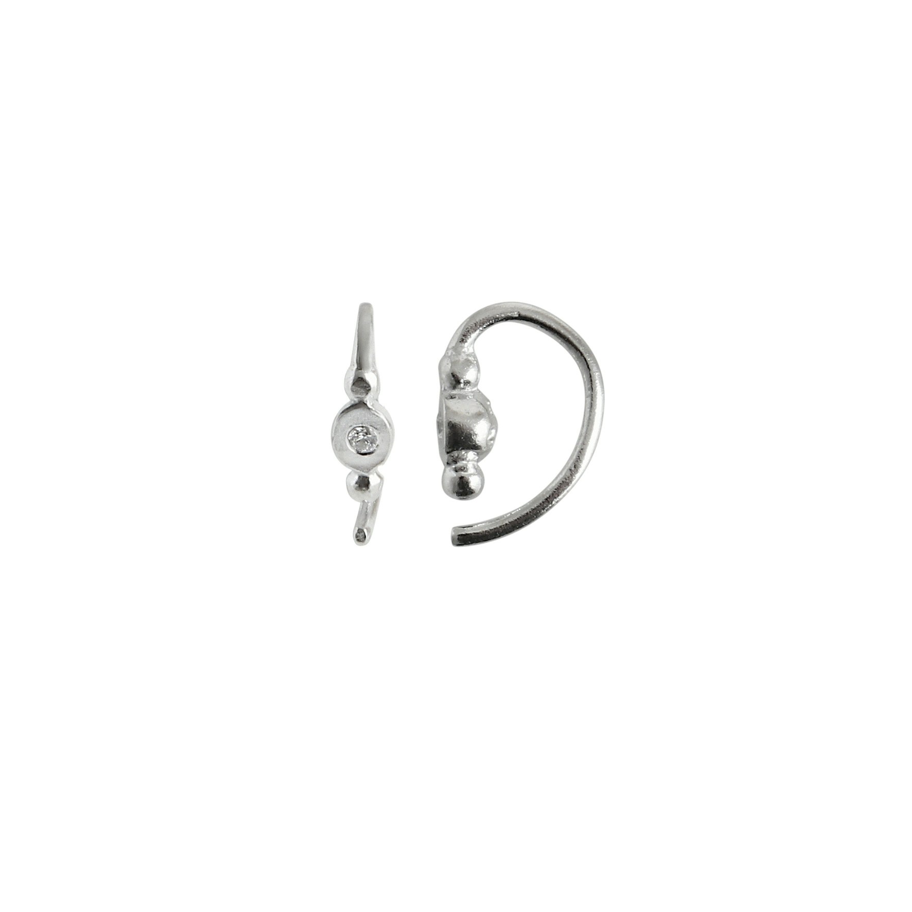 Petit Bon-Bon White Zircon Earring Piece fra STINE A Jewelry i Sølv Sterling 925