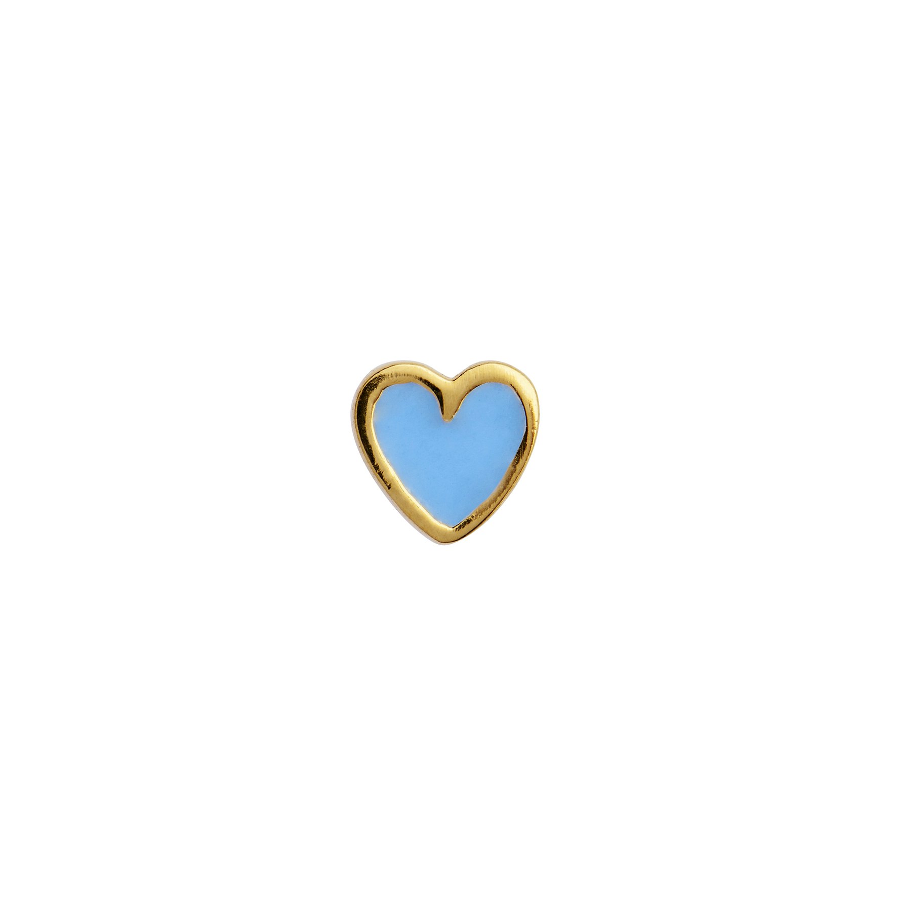 Petit Love Heart Earstick Light Blue fra STINE A Jewelry i Forgyldt-Sølv Sterling 925
