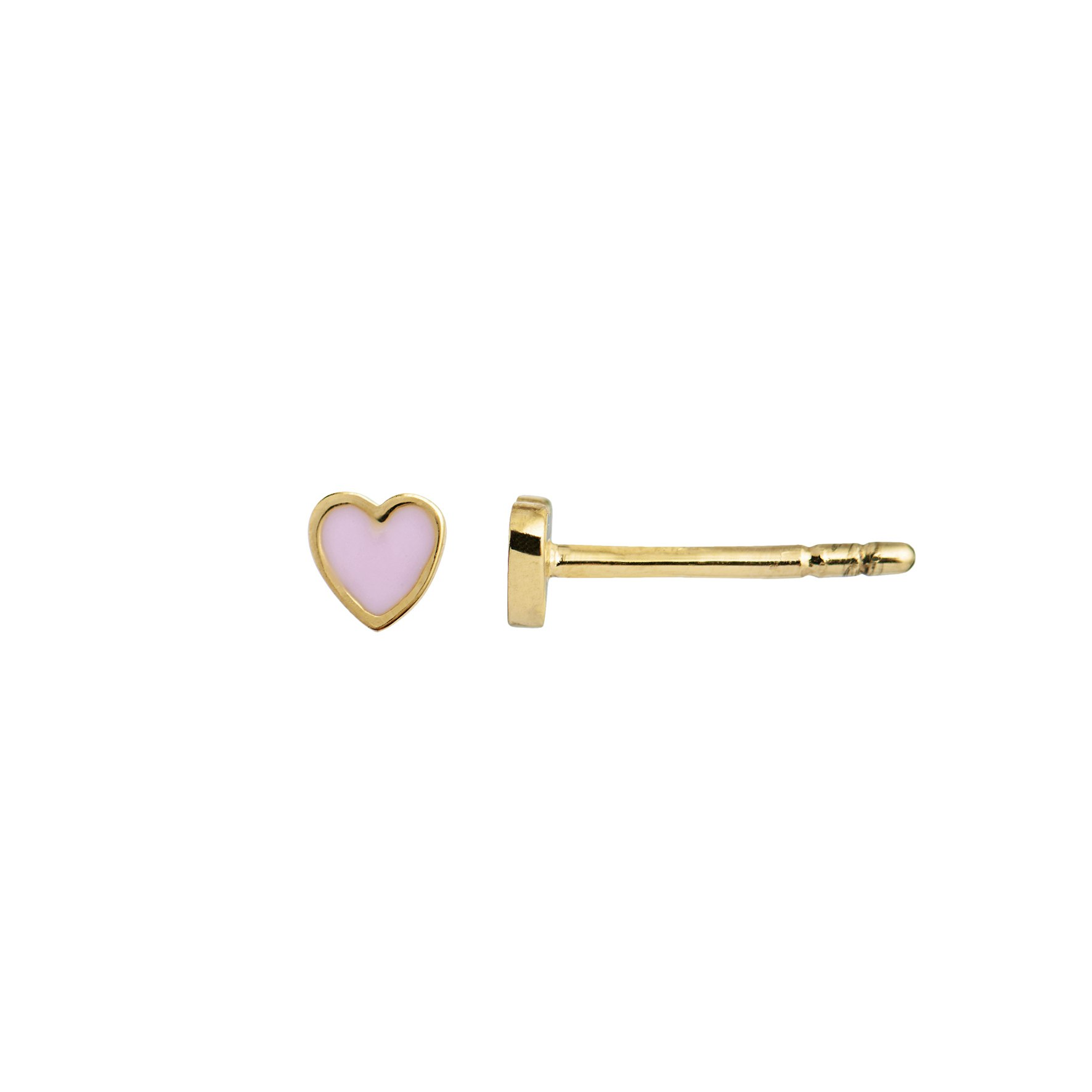 Petit Love Heart Earstick Light Pink fra STINE A Jewelry i Forgylt-Sølv Sterling 925
