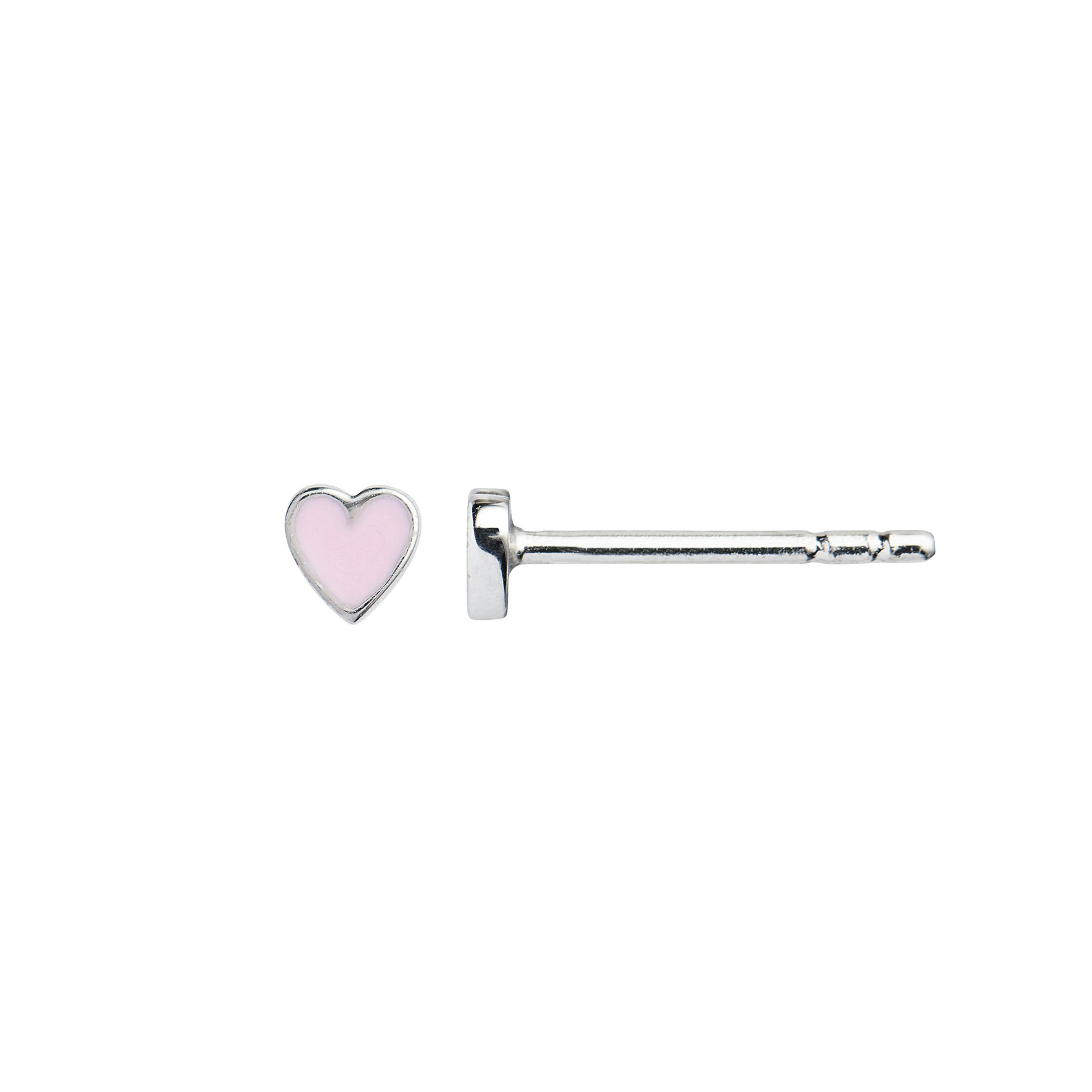 Petit Love Heart Earstick Light Pink fra STINE A Jewelry i Sølv Sterling 925