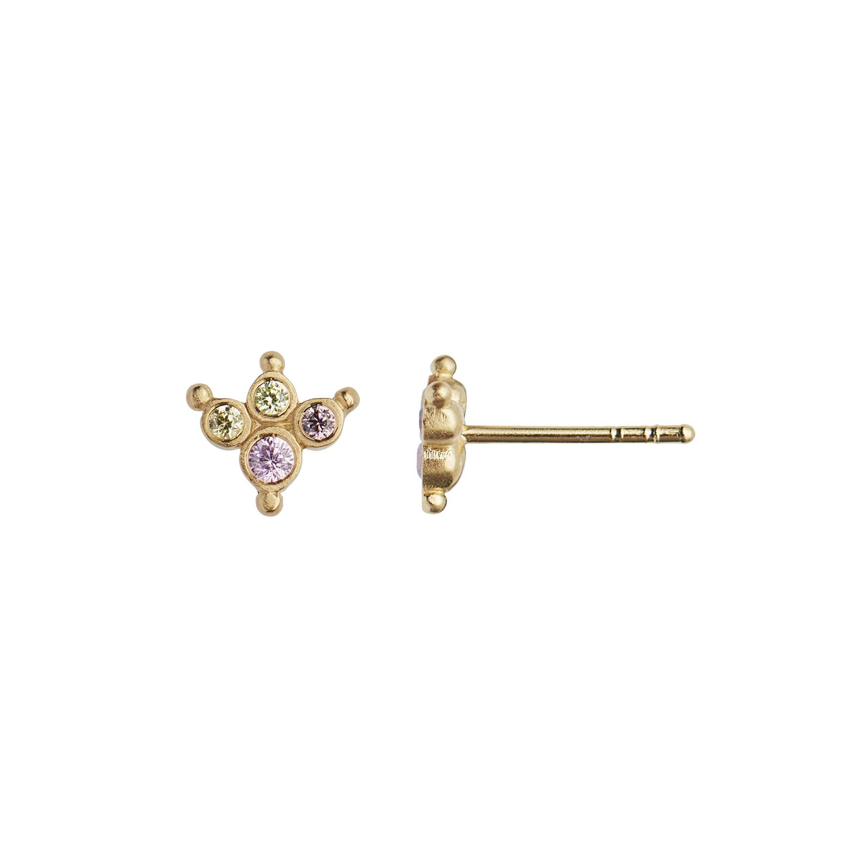 Petit Candy Fleur Earstick - Light Pink Sorbet von STINE A Jewelry in Vergoldet-Silber Sterling 925