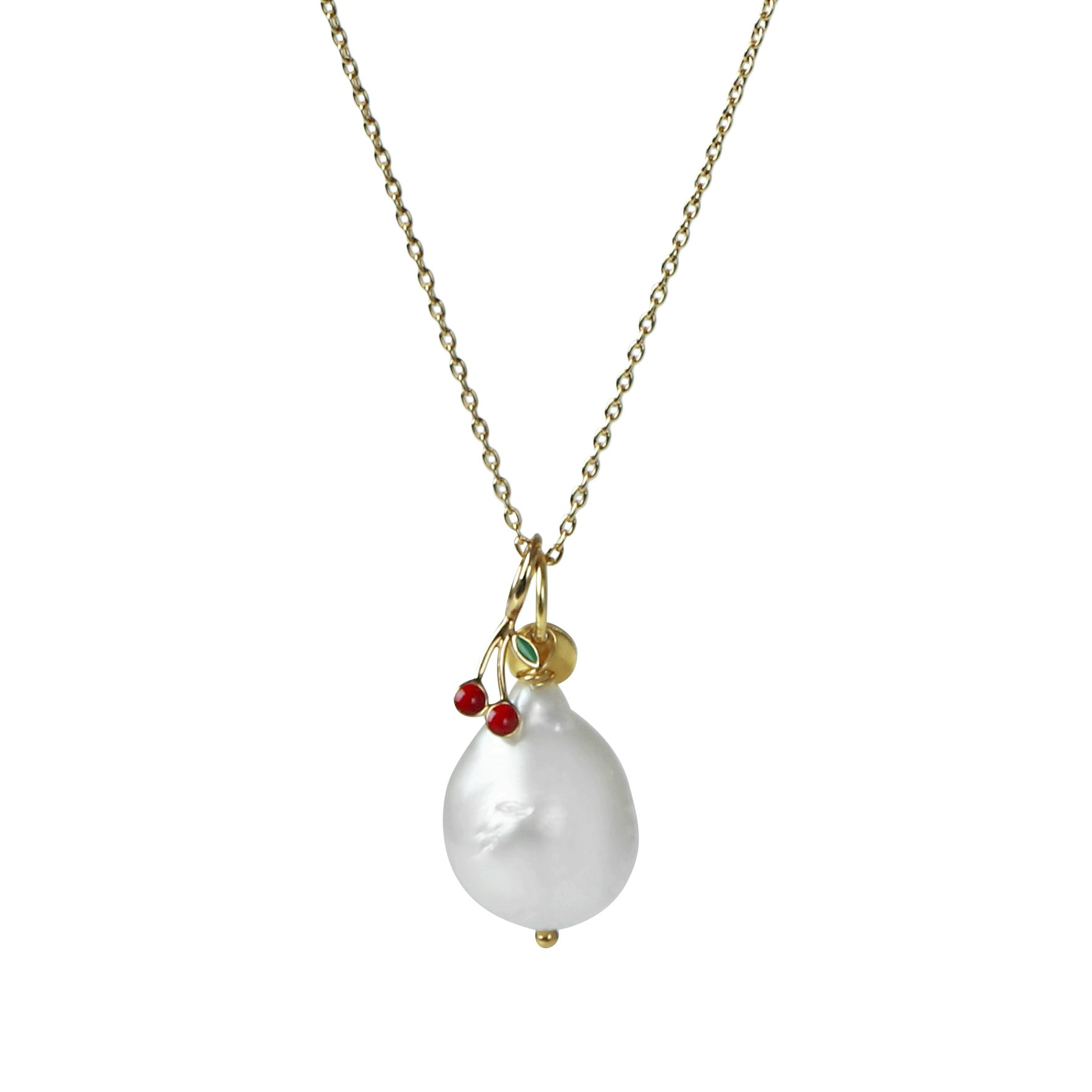 Baroque Pearl Pendant van STINE A Jewelry in Verguld-Zilver Sterling 925