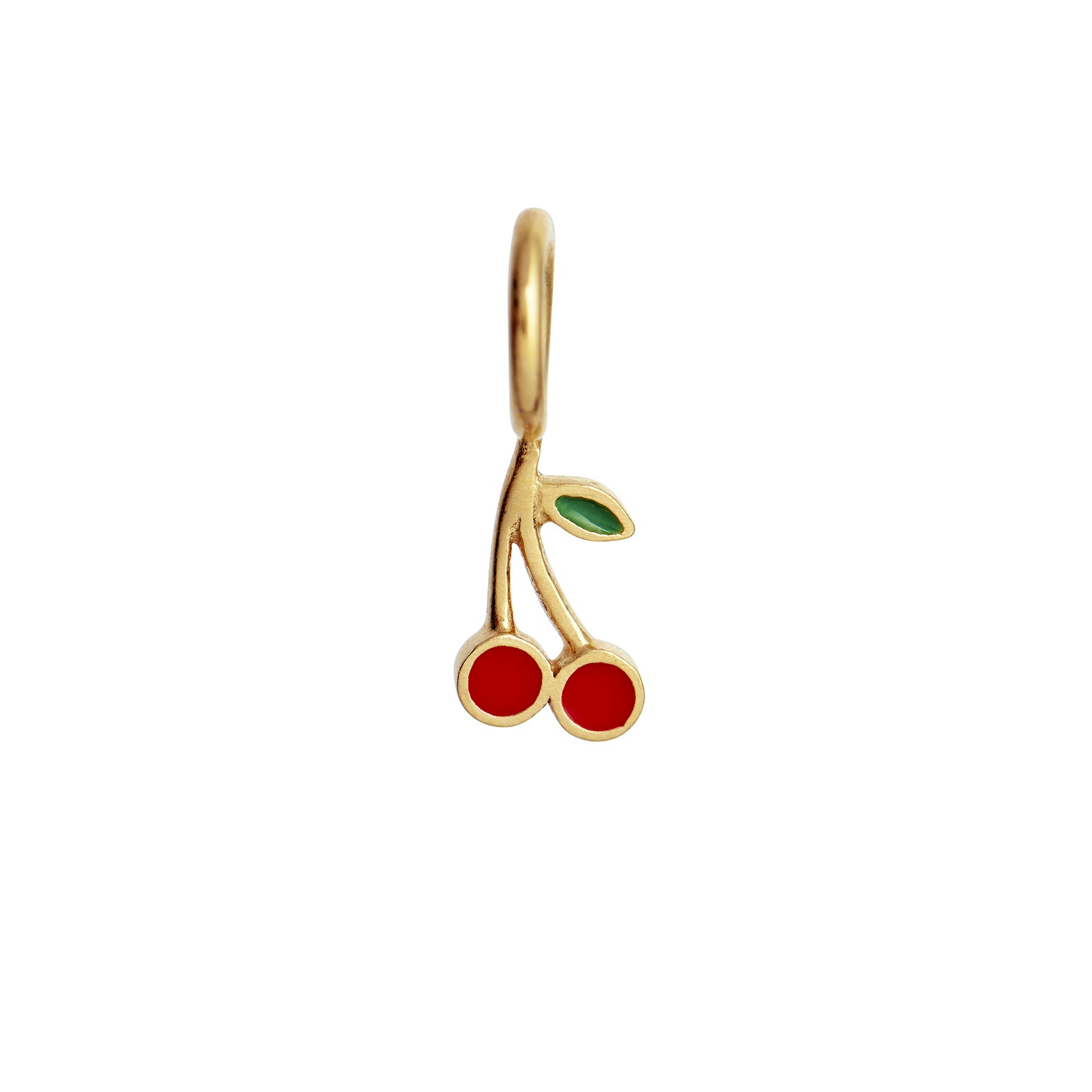 Petit Cherry Pendant Enamel van STINE A Jewelry in Verguld-Zilver Sterling 925