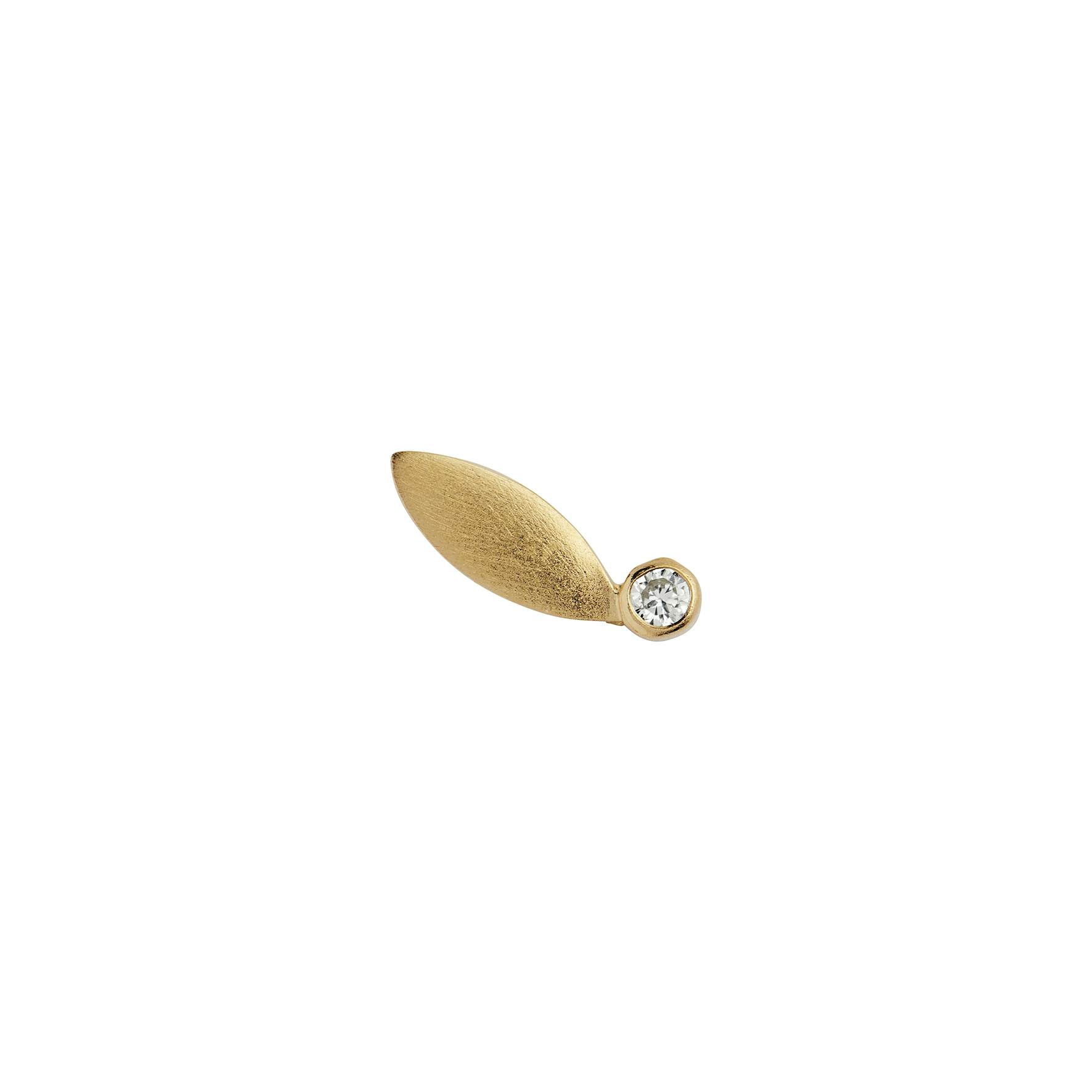 Big Dot Leaf Earstick Light Peridot från STINE A Jewelry i Förgyllt-Silver Sterling 925|Matt