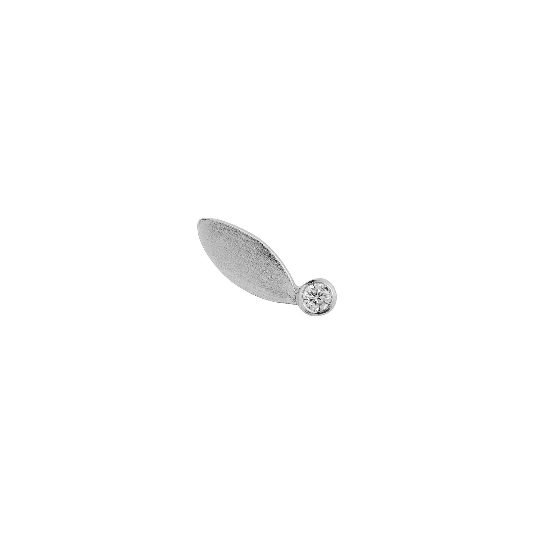 Big Dot Leaf Earstick Light Peridot van STINE A Jewelry in Zilver Sterling 925