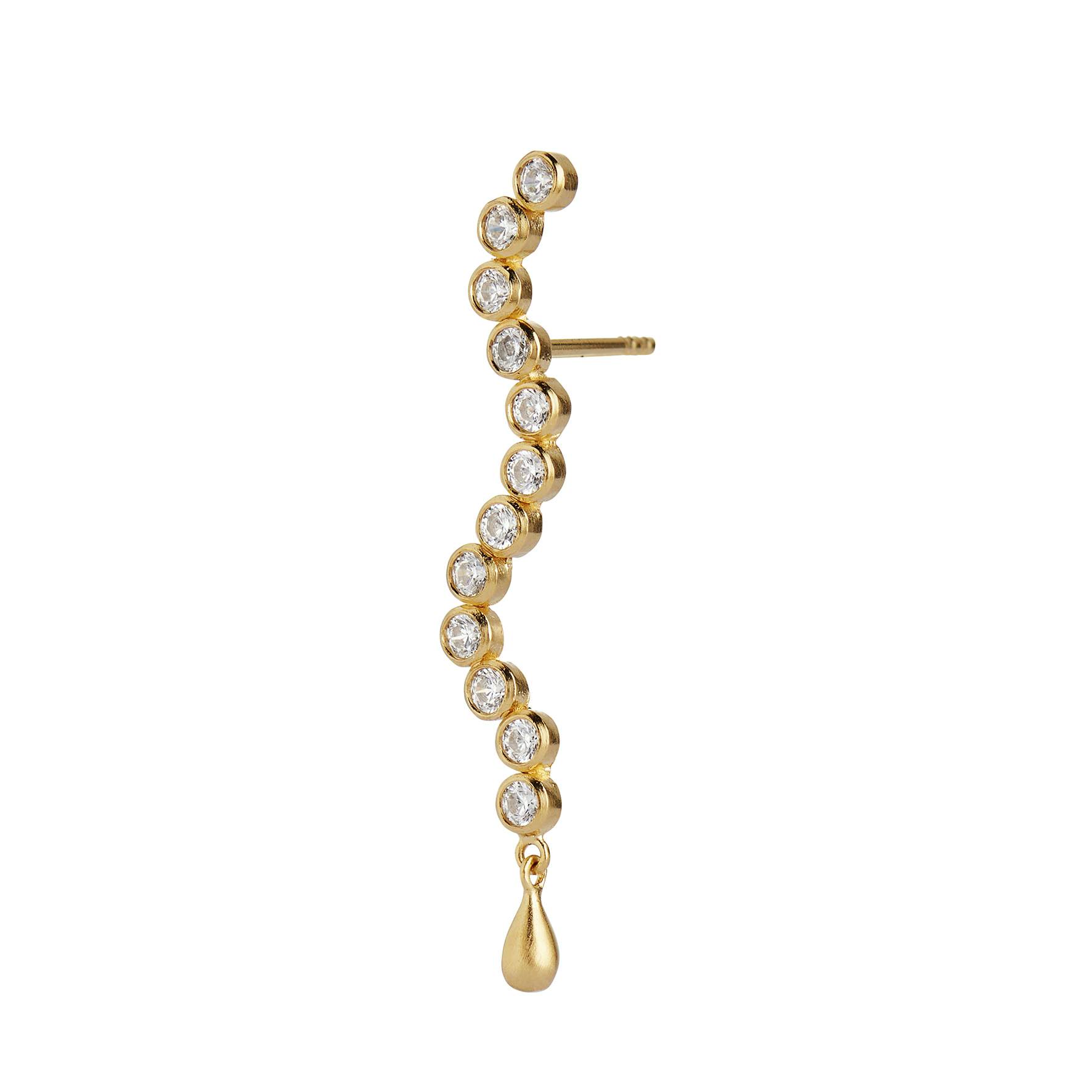 Midnight Sparkle Long Earring - Right fra STINE A Jewelry i Forgylt-Sølv Sterling 925