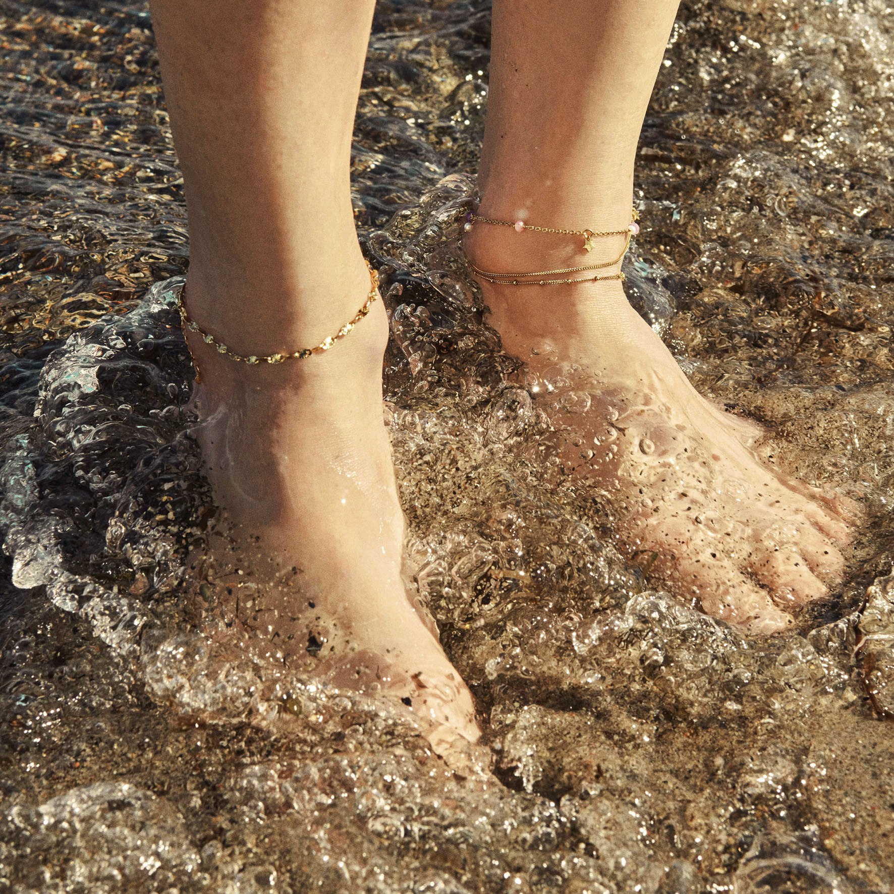 Galaxy Anklet from Pernille Corydon in Goldplated Silver Sterling 925