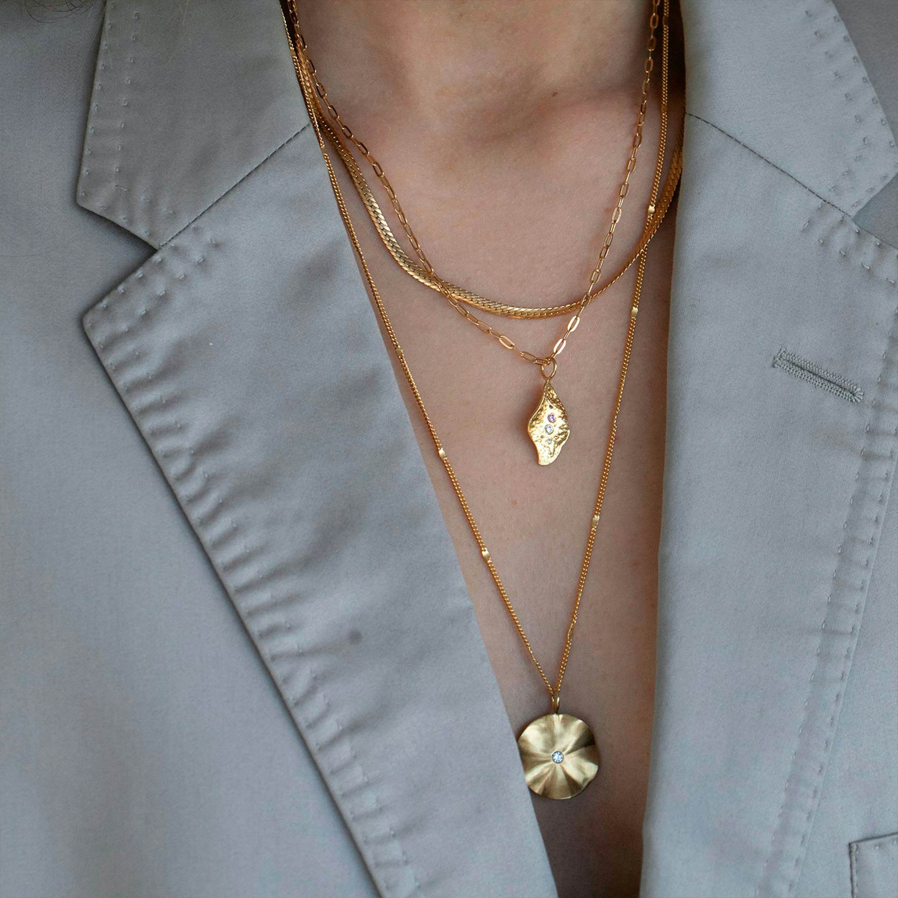 Short Snake Necklace von STINE A Jewelry in Vergoldet-Silber Sterling 925