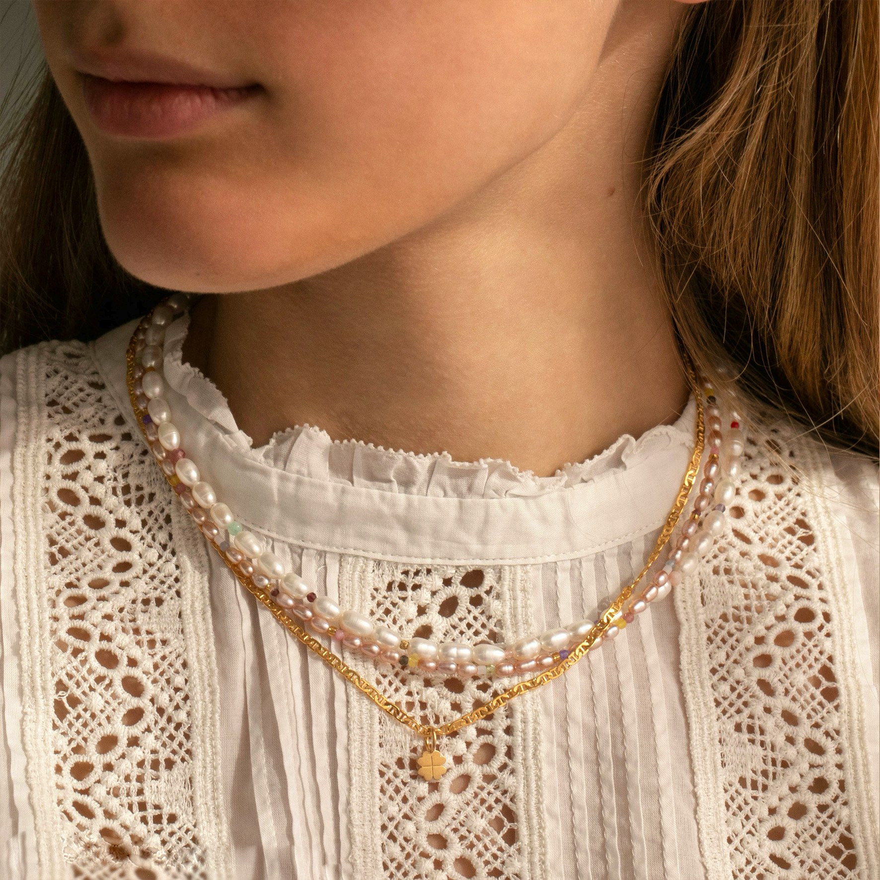 Petit Link Pendant Chain fra STINE A Jewelry i Forgylt-Sølv Sterling 925