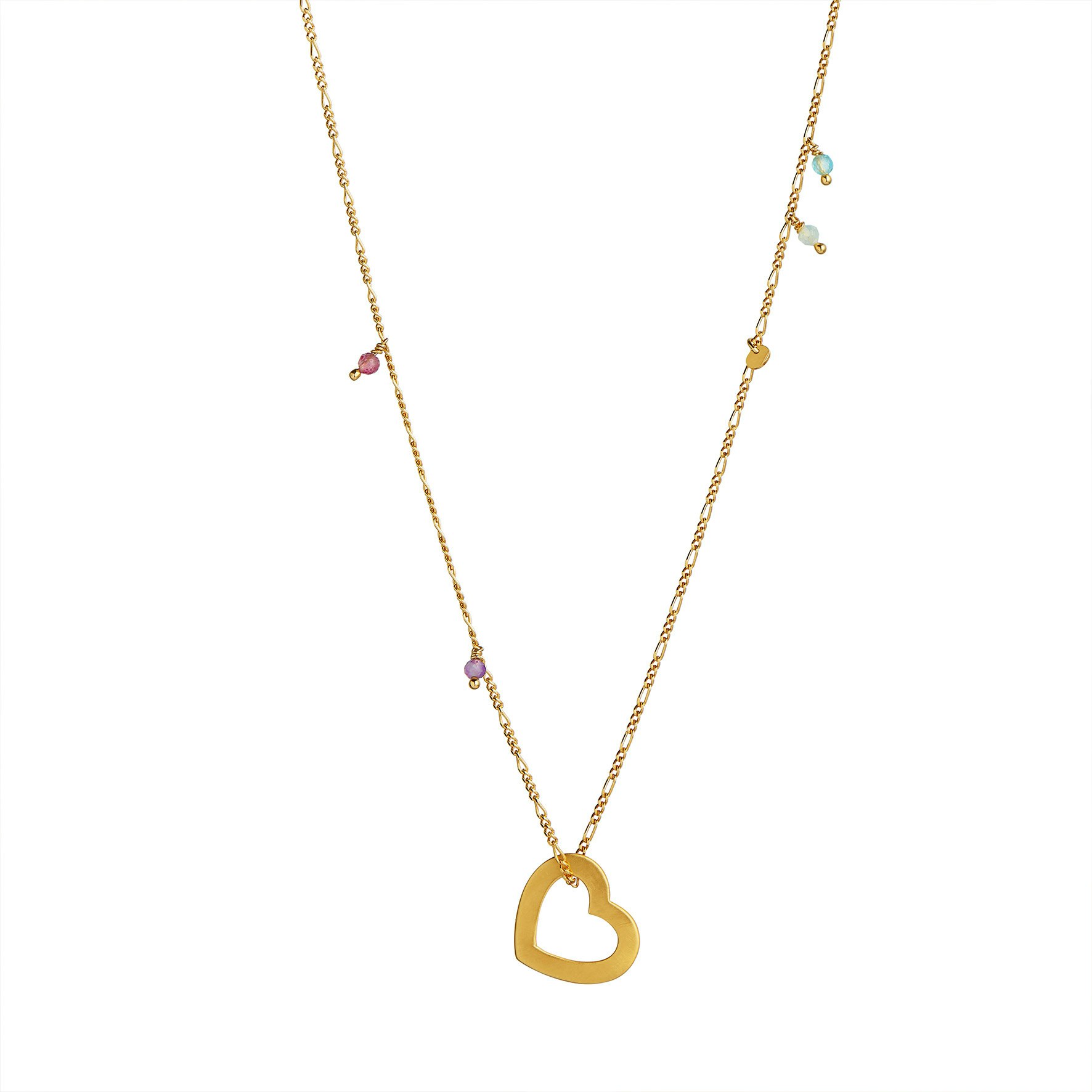 Open Love Heart Pendant van STINE A Jewelry in Verguld-Zilver Sterling 925