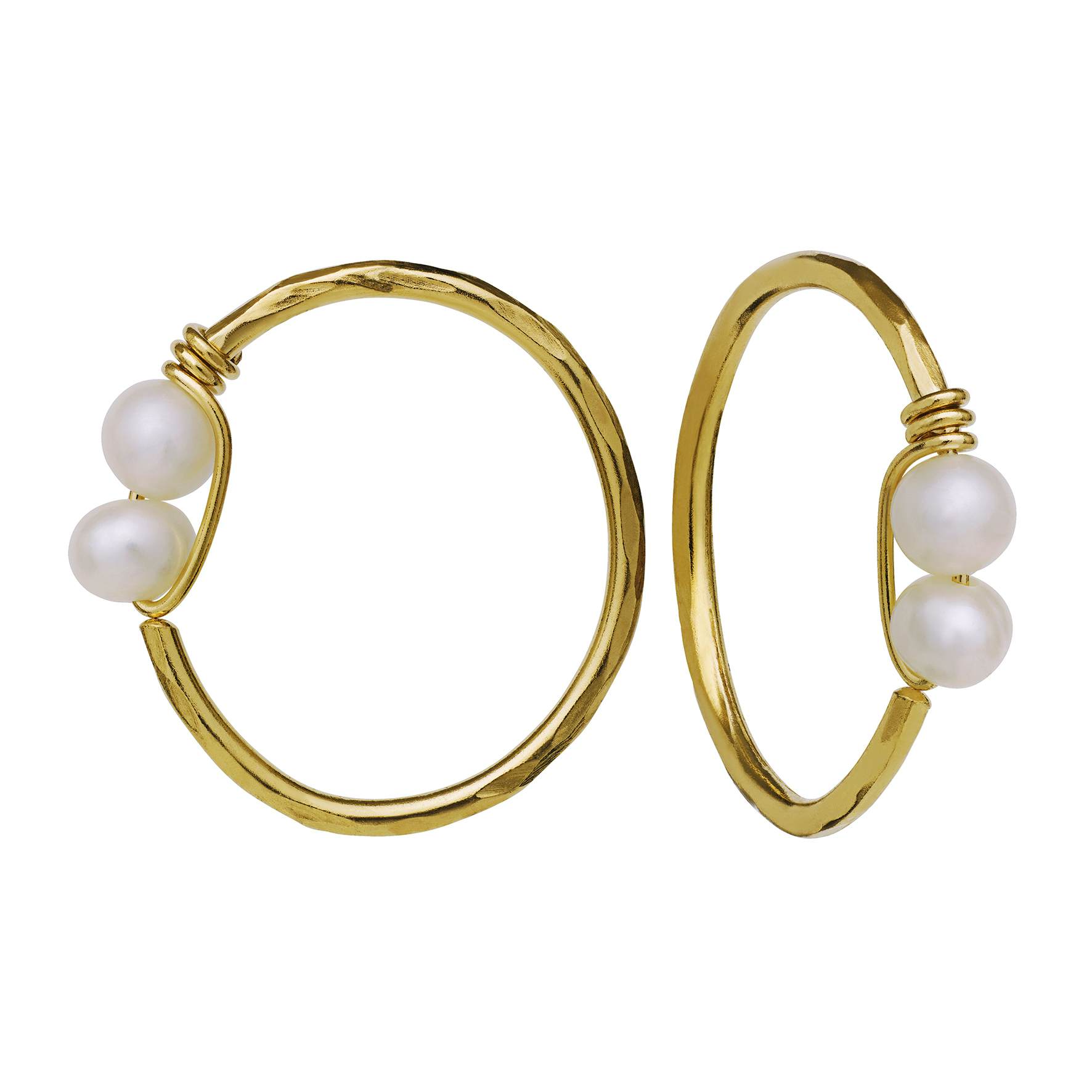 Donna Earrings from Maanesten in Goldplated-Silver Sterling 925|Freshwater Pearl