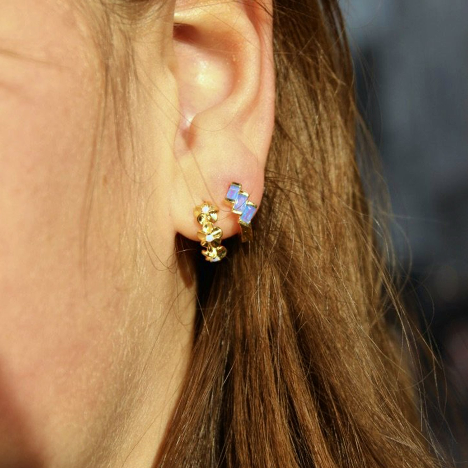 Mirach Crystal Hoops