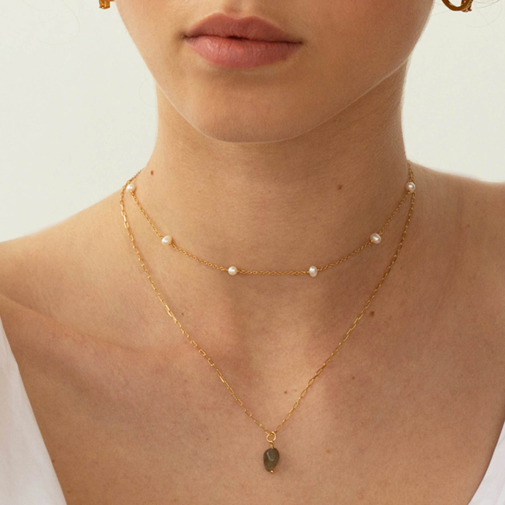 Pearl Jam Necklace Purity from Carré in Goldplated-Silver Sterling 925