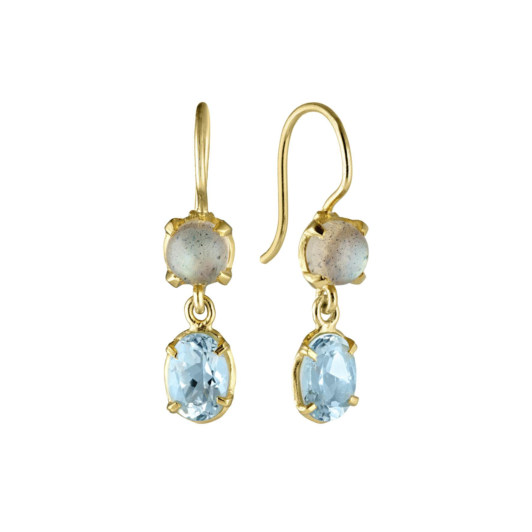 Gem Candy Earrings Labradorit from Carré in Goldplated-Silver Sterling 925