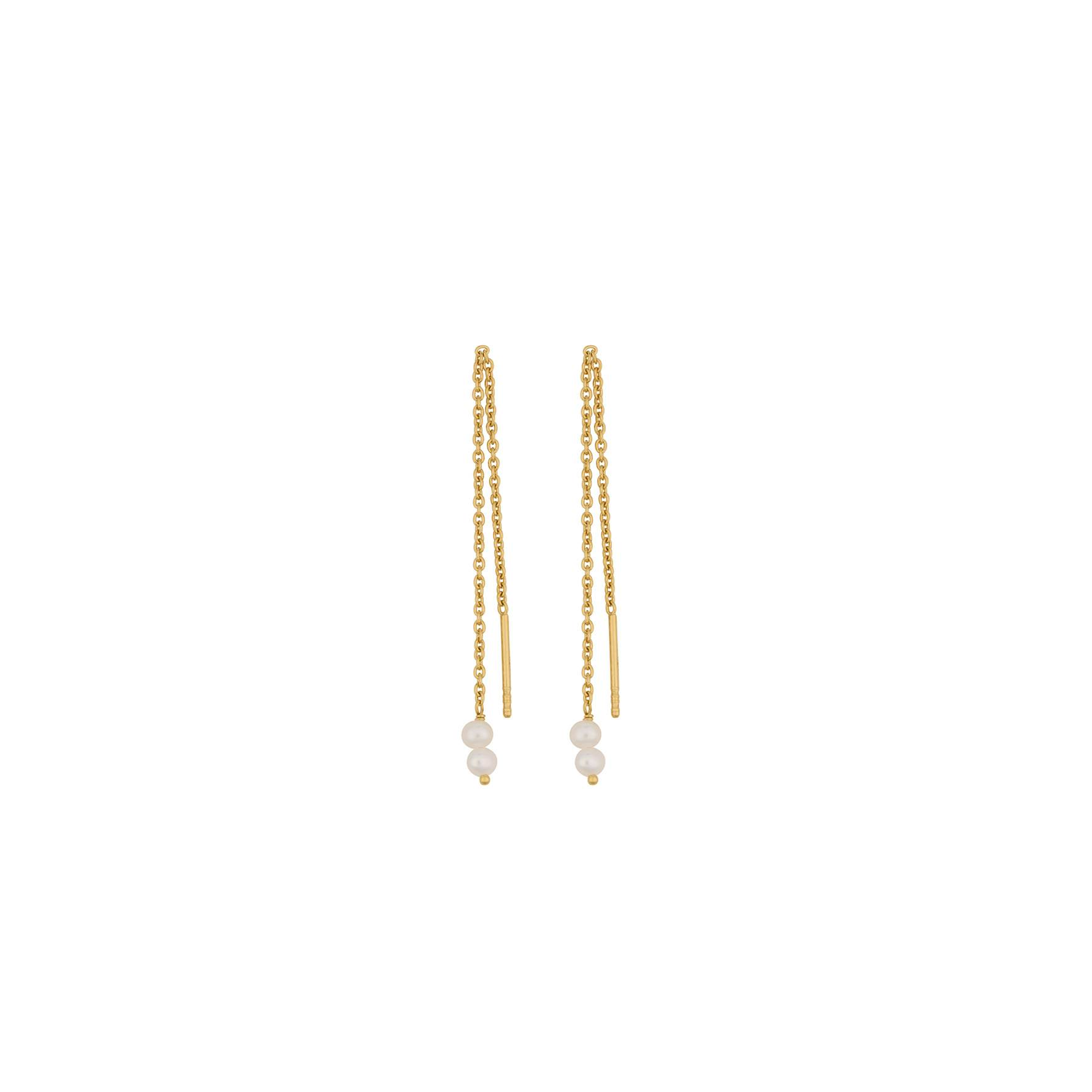 Ocean Dream Earchains from Pernille Corydon in Goldplated-Silver Sterling 925