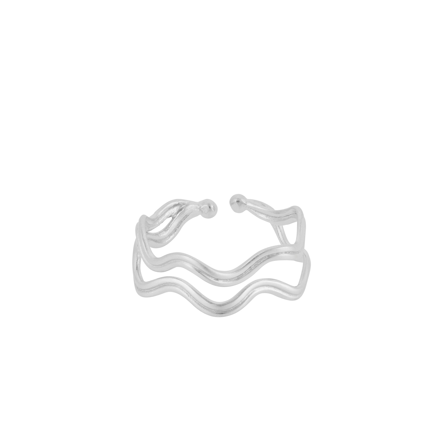 Double Wave Ring fra Pernille Corydon i Sølv Sterling 925