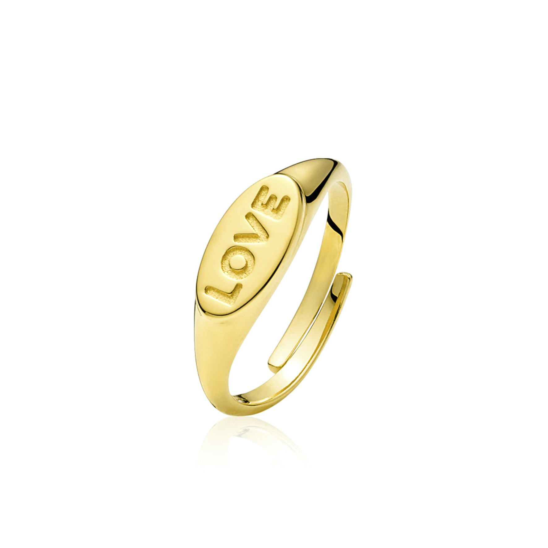 Fam Love Ring van Sistie in Verguld-Zilver Sterling 925