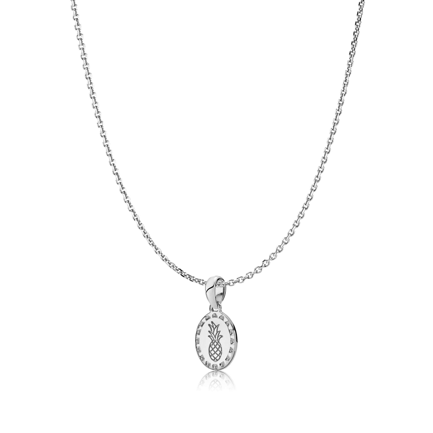 Anna By Sistie Round Pendant Necklace from Sistie in Silver Sterling 925