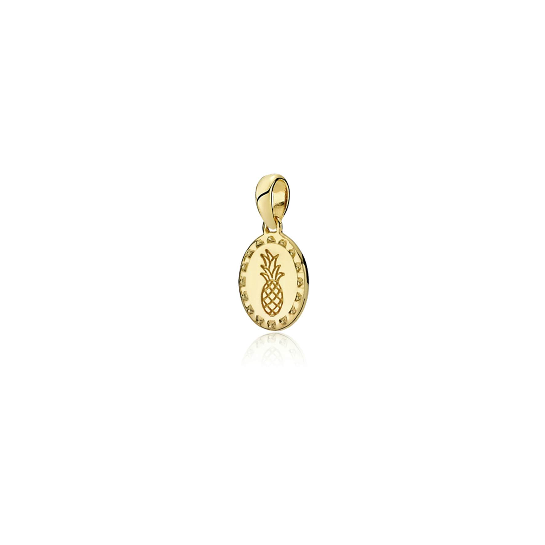 Anna By Sistie Round Pendant from Sistie in Goldplated-Silver Sterling 925