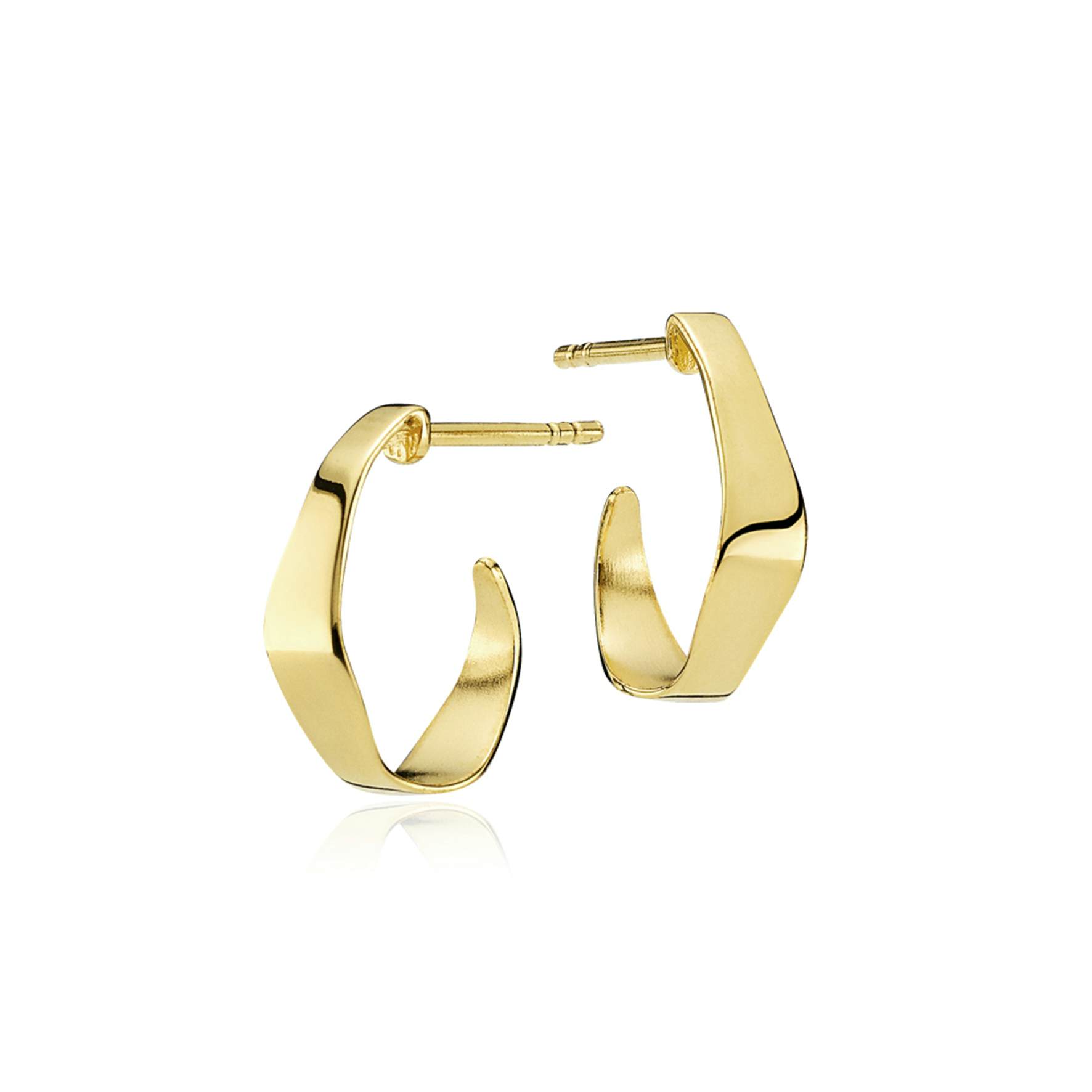Emma Chunky Small Hoops from Izabel Camille in Goldplated-Silver Sterling 925
