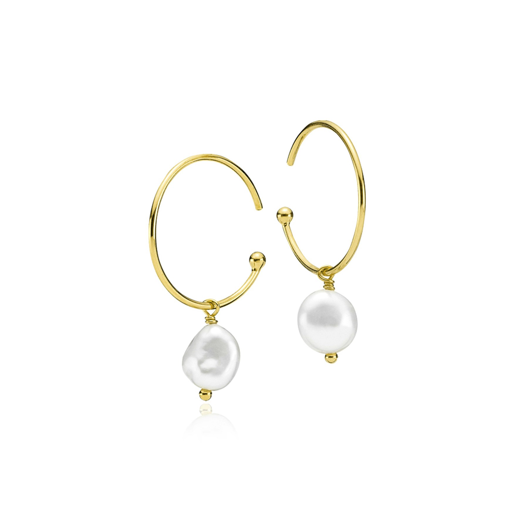 Passion Pearl Earrings fra Izabel Camille i Forgylt-Sølv Sterling 925