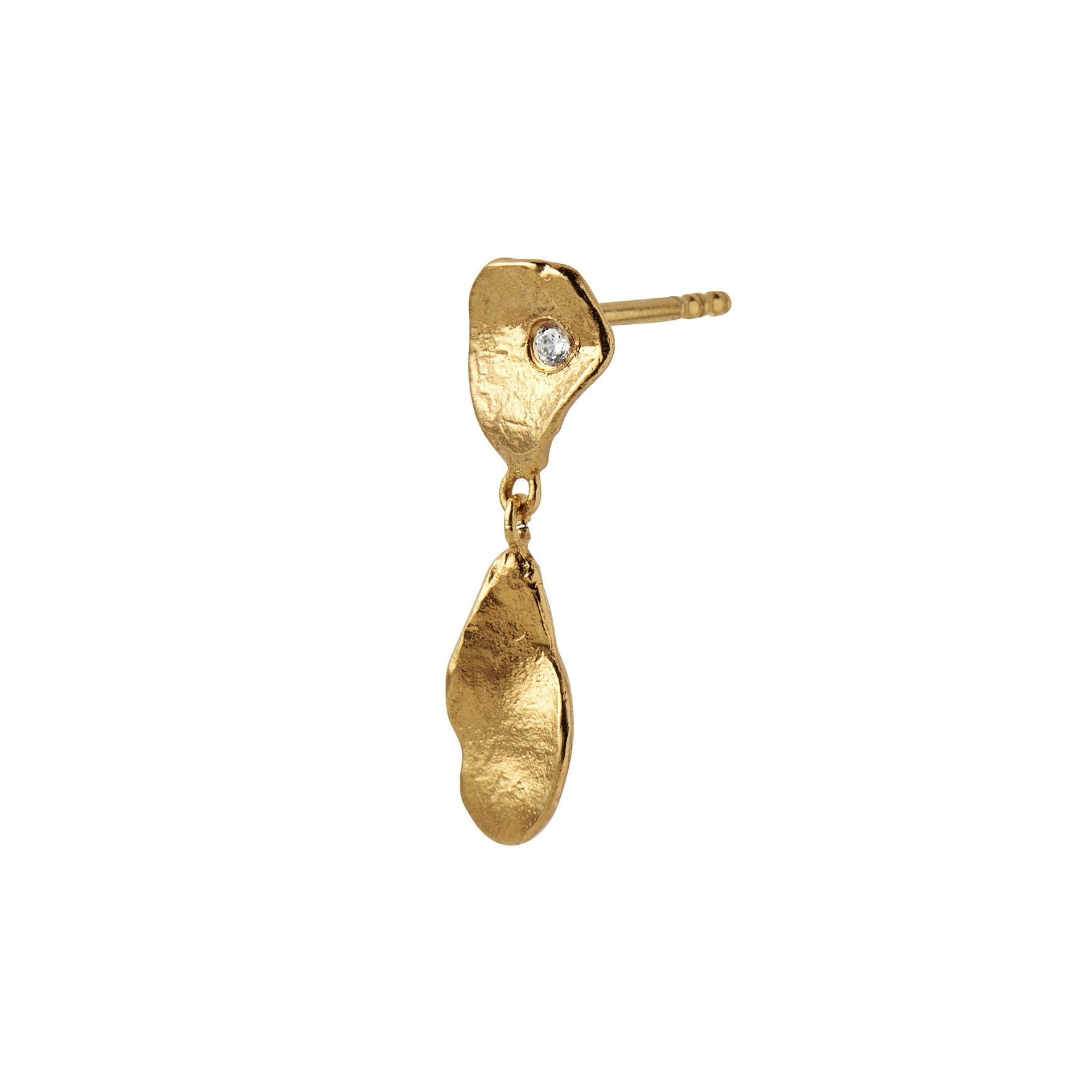 Clear Sea Earring With Stone from STINE A Jewelry in Goldplated-Silver Sterling 925