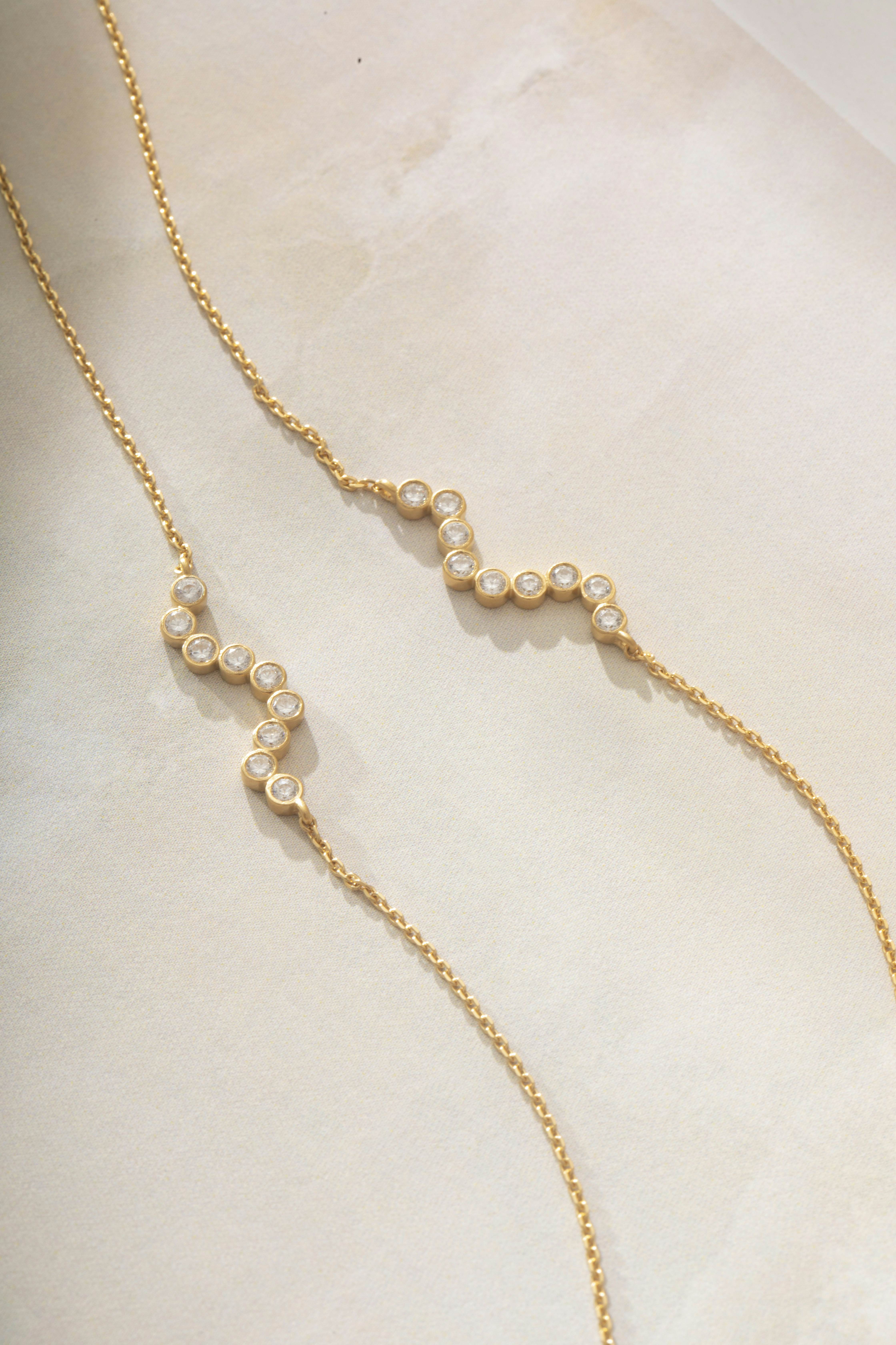 Midnight Sparkle Necklace fra STINE A Jewelry i Forgyldt-Sølv Sterling 925