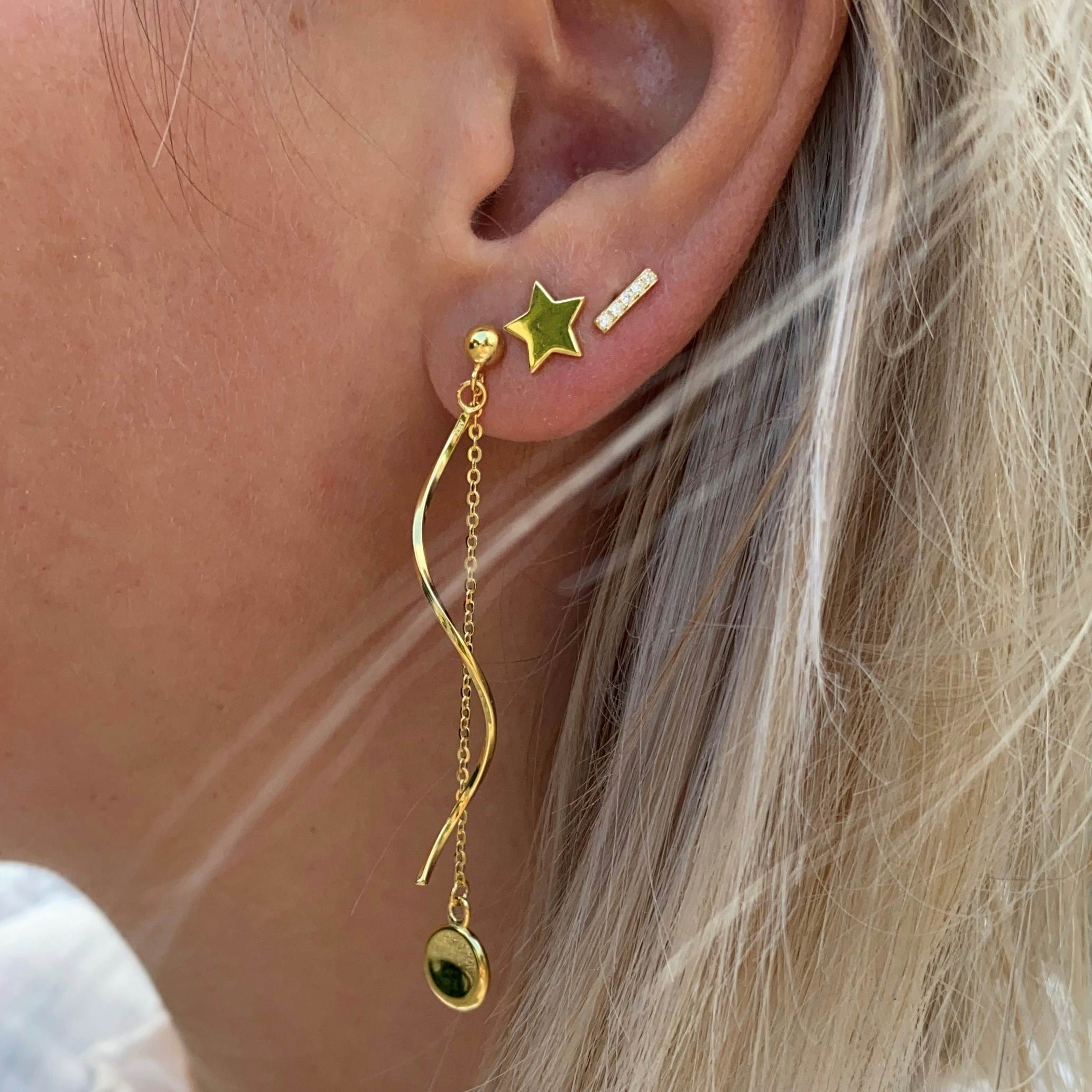 Anne earrings fra A-Hjort i Forgylt-Sølv Sterling 925