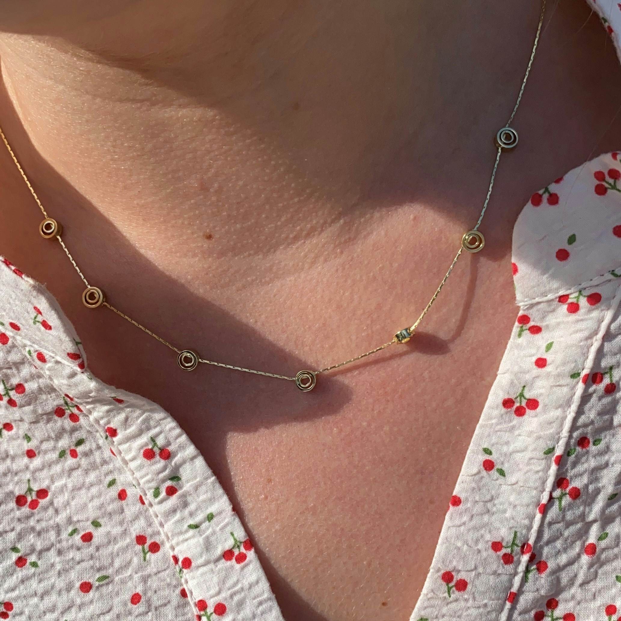 Summer necklace von A-Hjort in Vergoldet-Silber Sterling 925|Blank