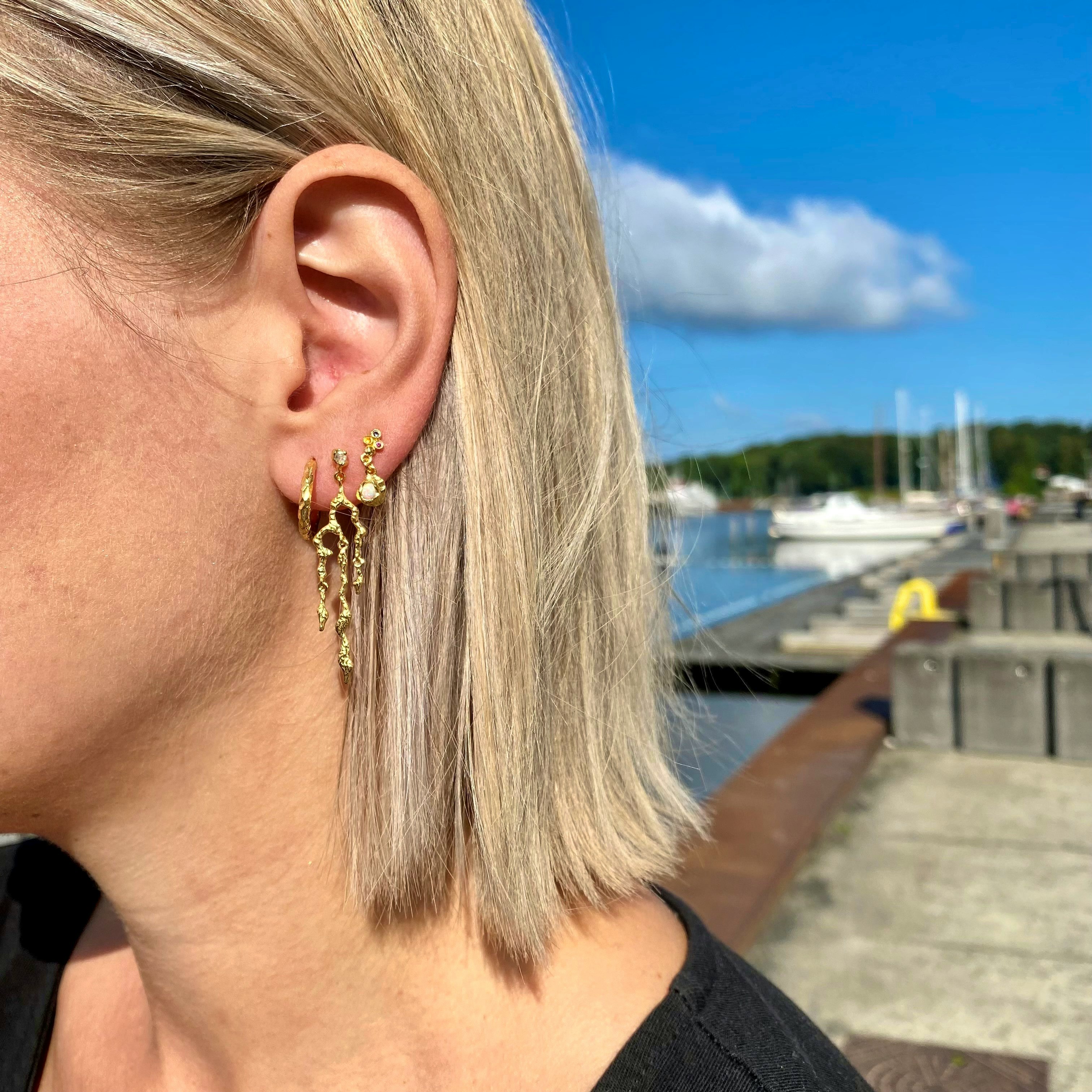 Ina Big earrings von Maanesten in Vergoldet-Silber Sterling 925