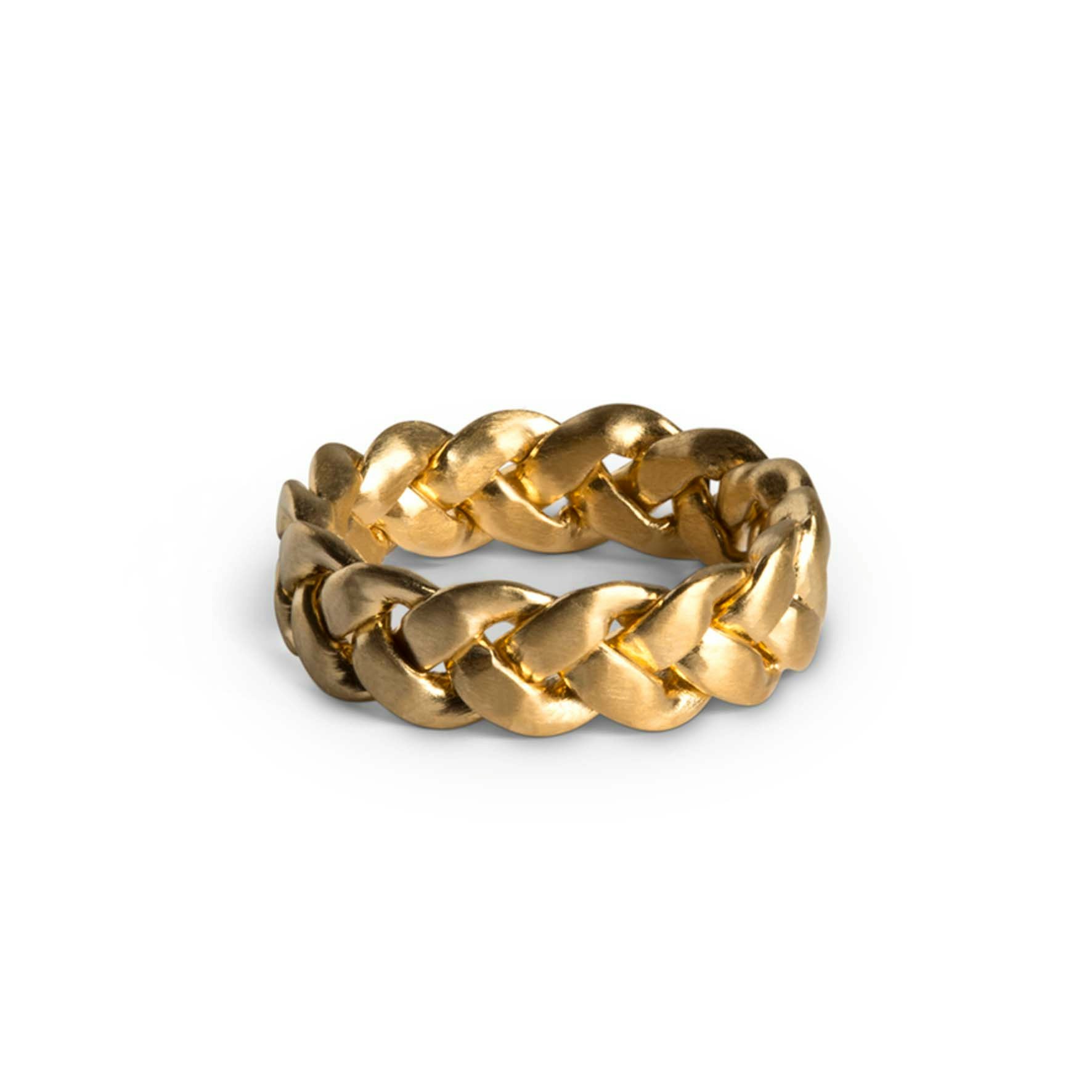 Big Braided Ring von Jane Kønig in Vergoldet-Silber Sterling 925
