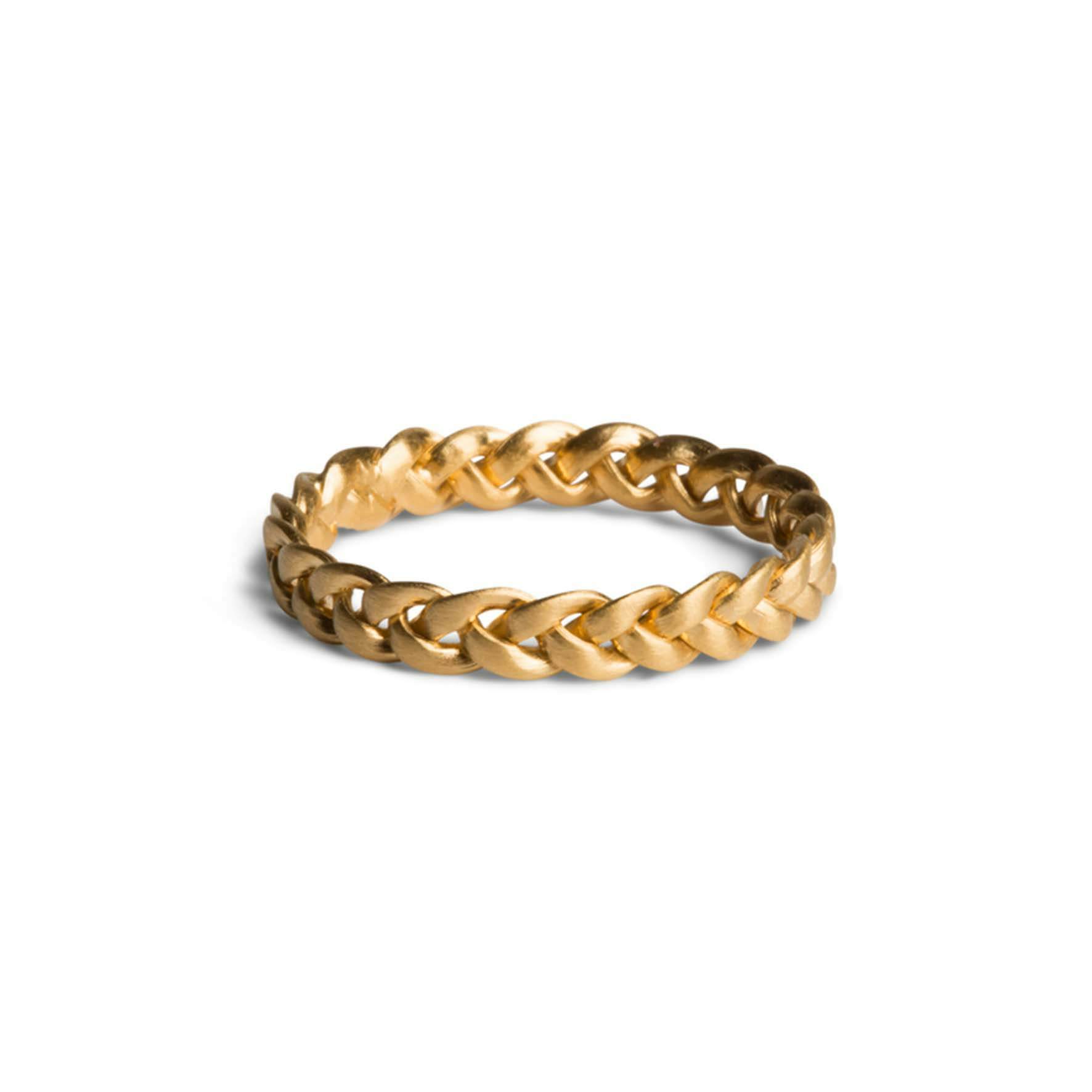 Medium Braided Ring von Jane Kønig in Vergoldet-Silber Sterling 925