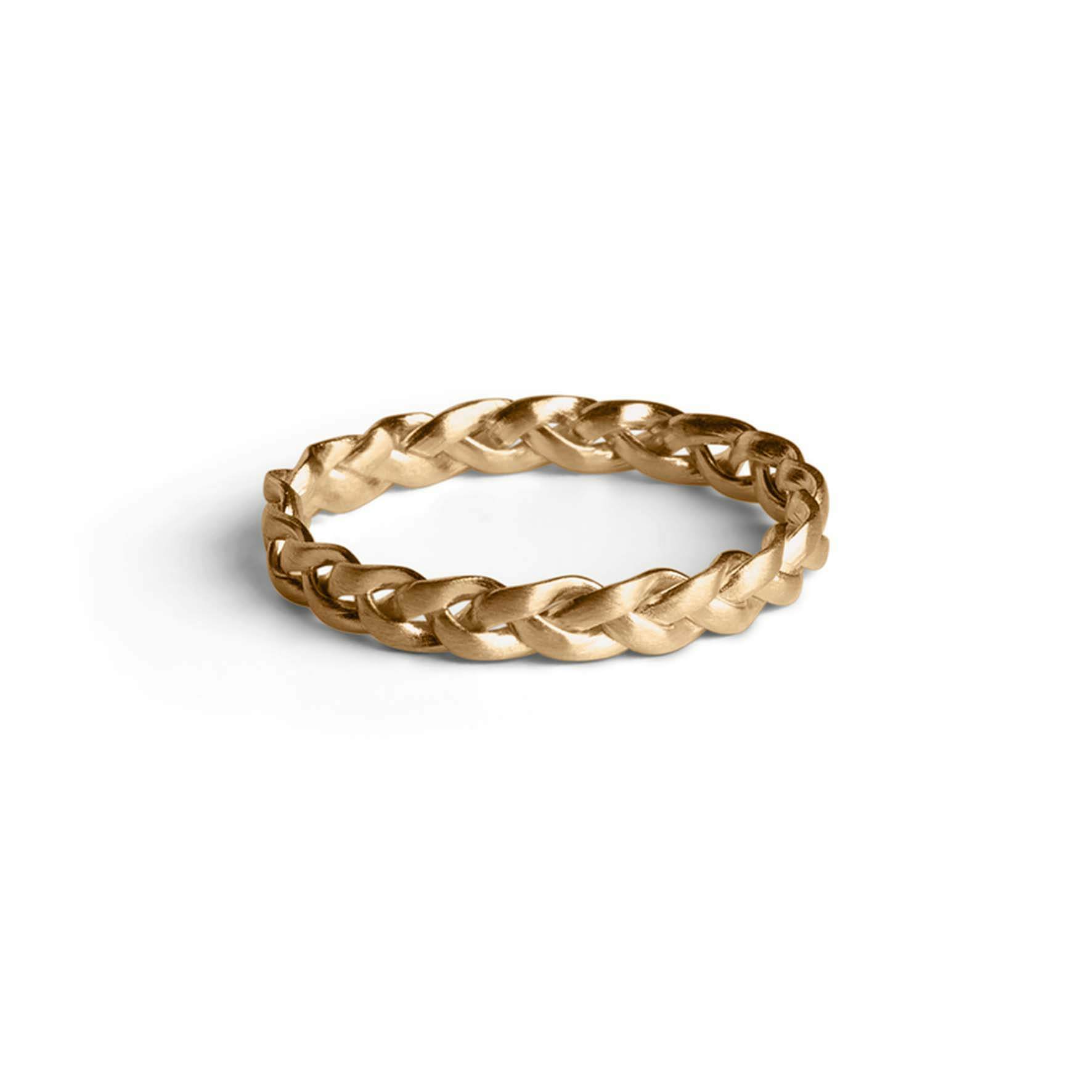 Small Braided Ring von Jane Kønig in Vergoldet-Silber Sterling 925