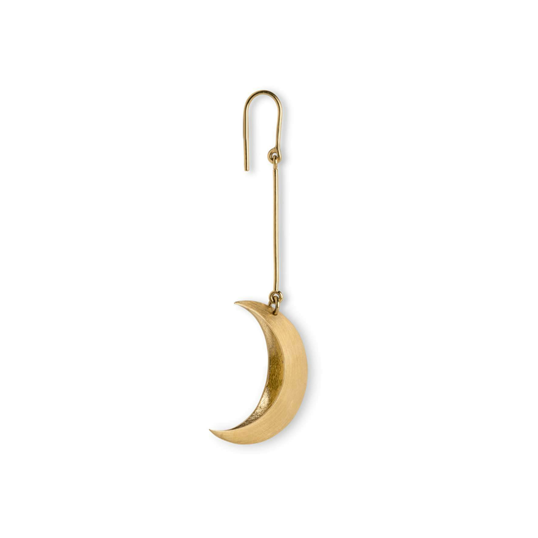 Half Moon Earring von Jane Kønig in Vergoldet-Silber Sterling 925