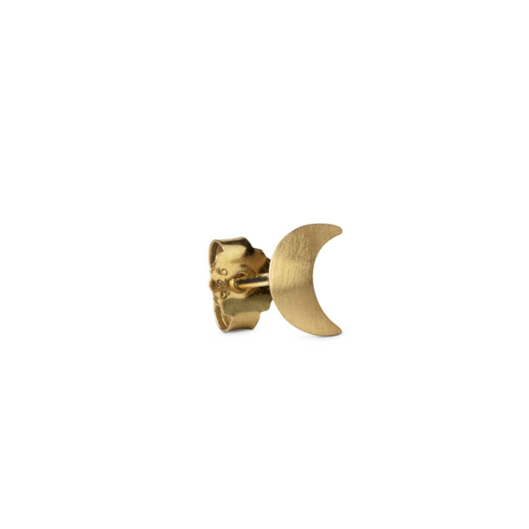 Small Half Moon Stud van Jane Kønig in Verguld-Zilver Sterling 925