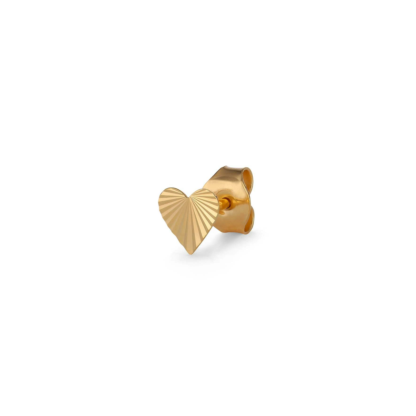 Reflection Heart Stud from Jane Kønig in Goldplated Silver Sterling 925