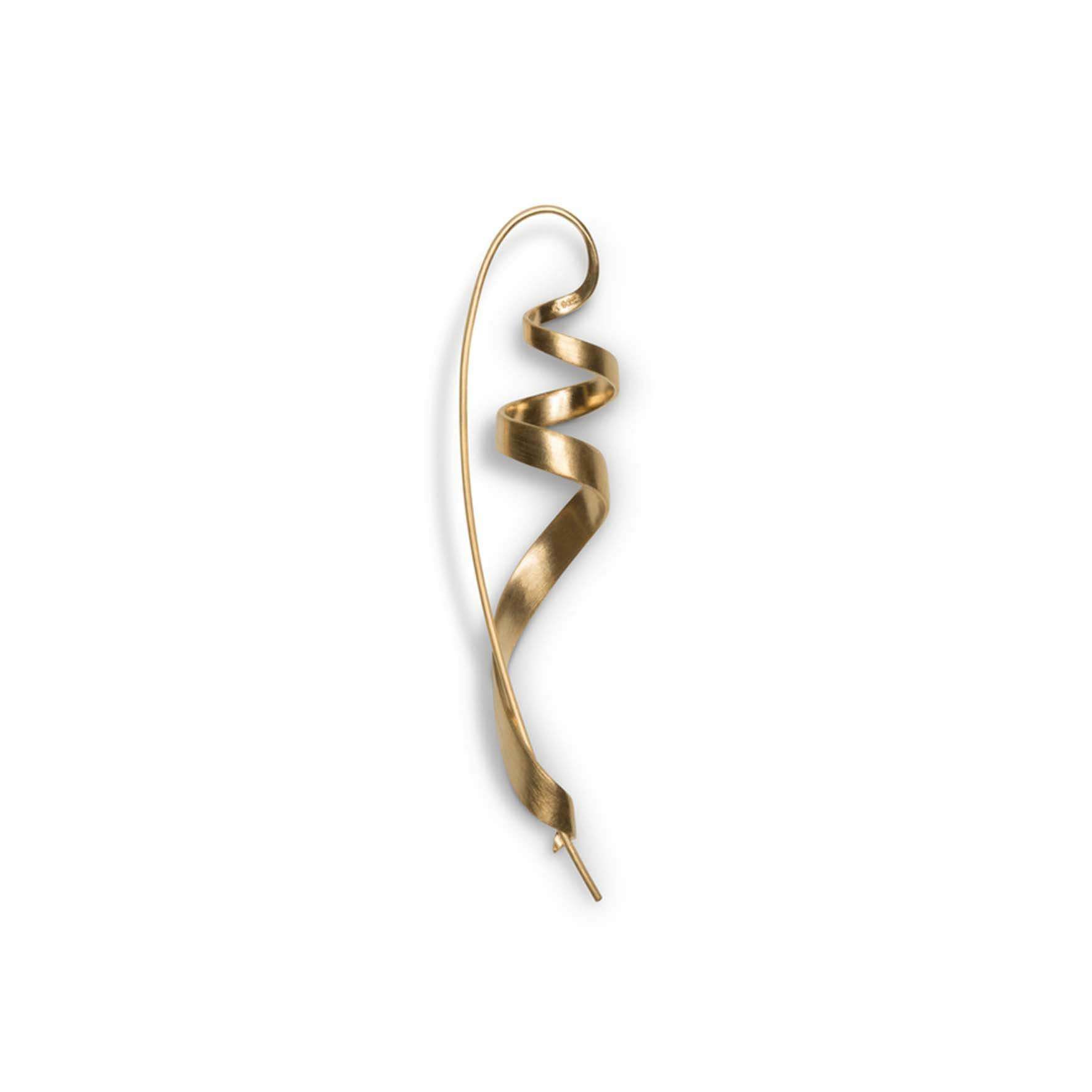 Ringlet Earring - Right von Jane Kønig in Vergoldet-Silber Sterling 925|Matt