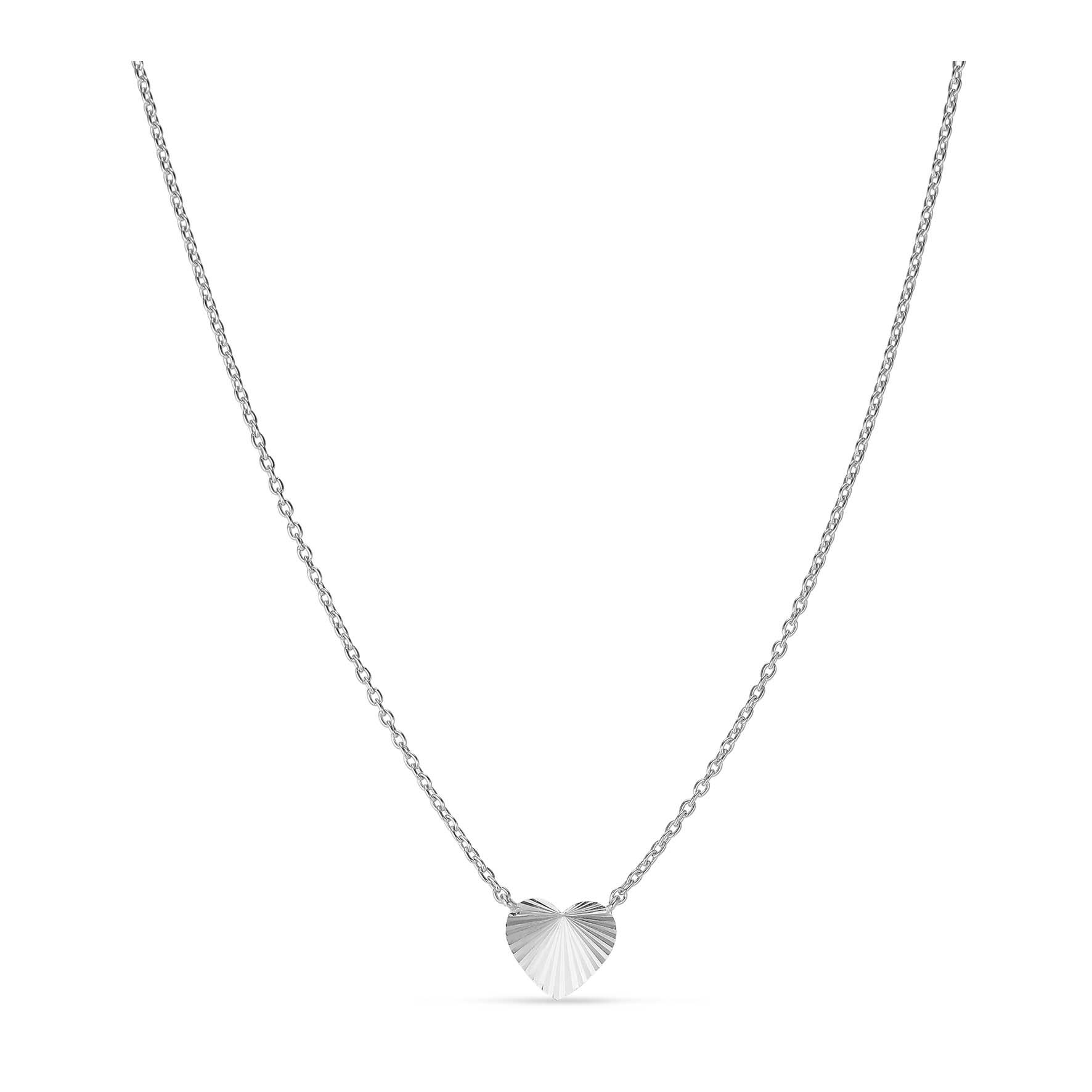 Reflection Heart Necklace von Jane Kønig in Silber Sterling 925